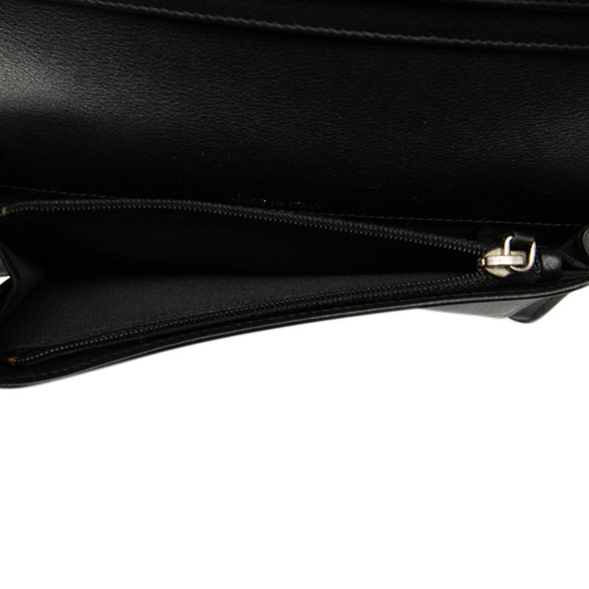 Chanel Black Leather Long Wallet (Bi-Fold) (Pre-Owned)