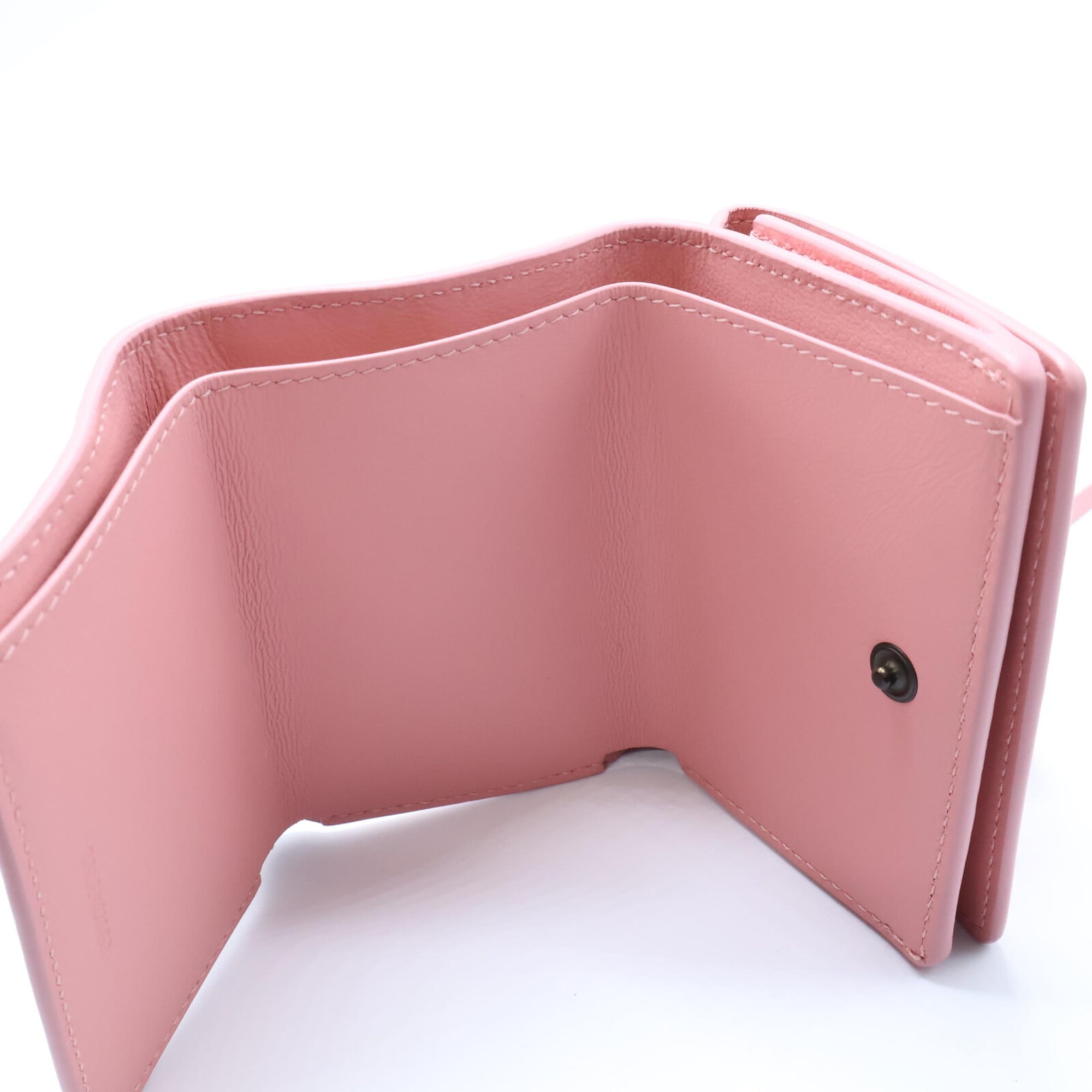 Balenciaga Pink Leather Wallet (Tri-Fold) (Pre-Owned)