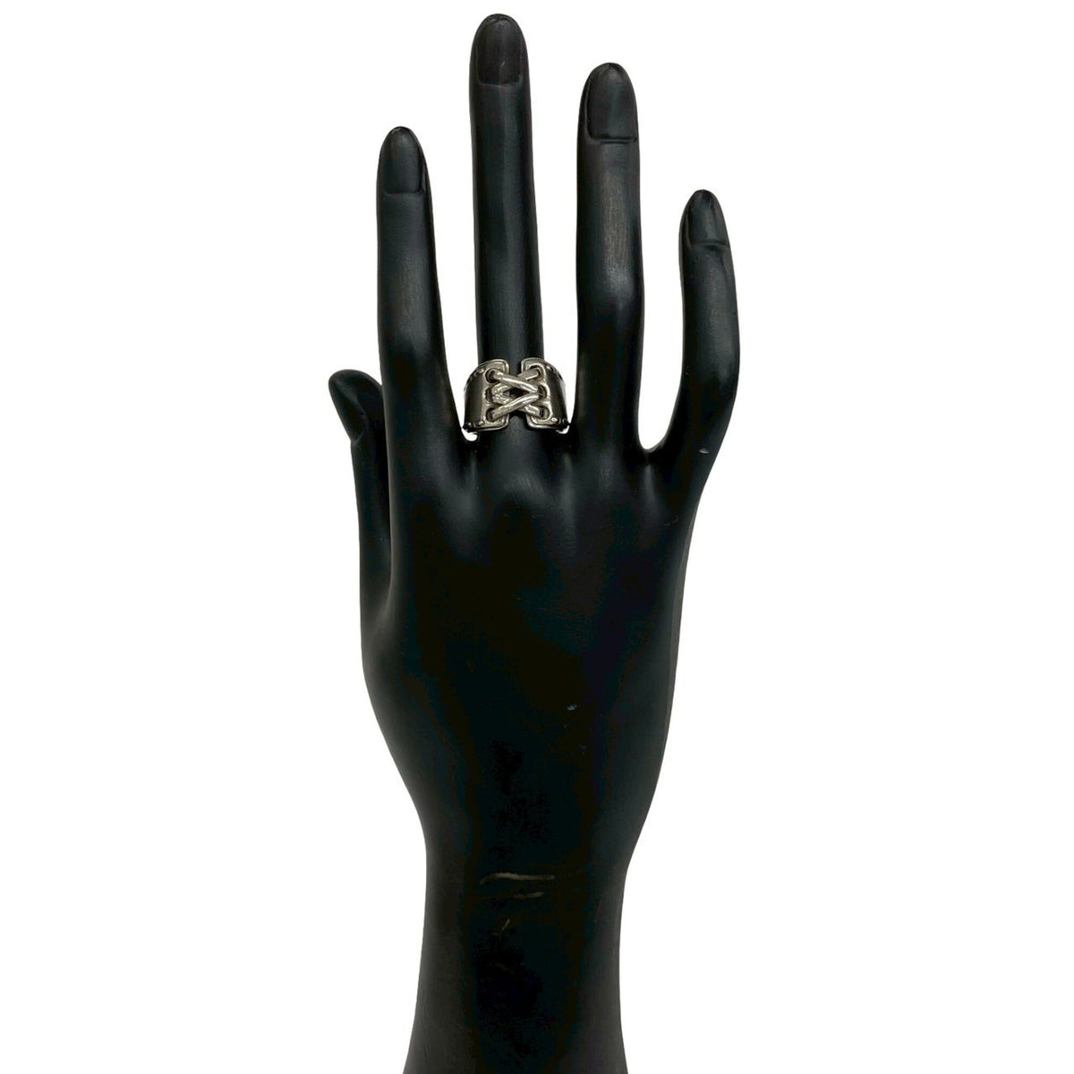 Hermes Silver Silver 925 Band Ring (Pre-Owned)