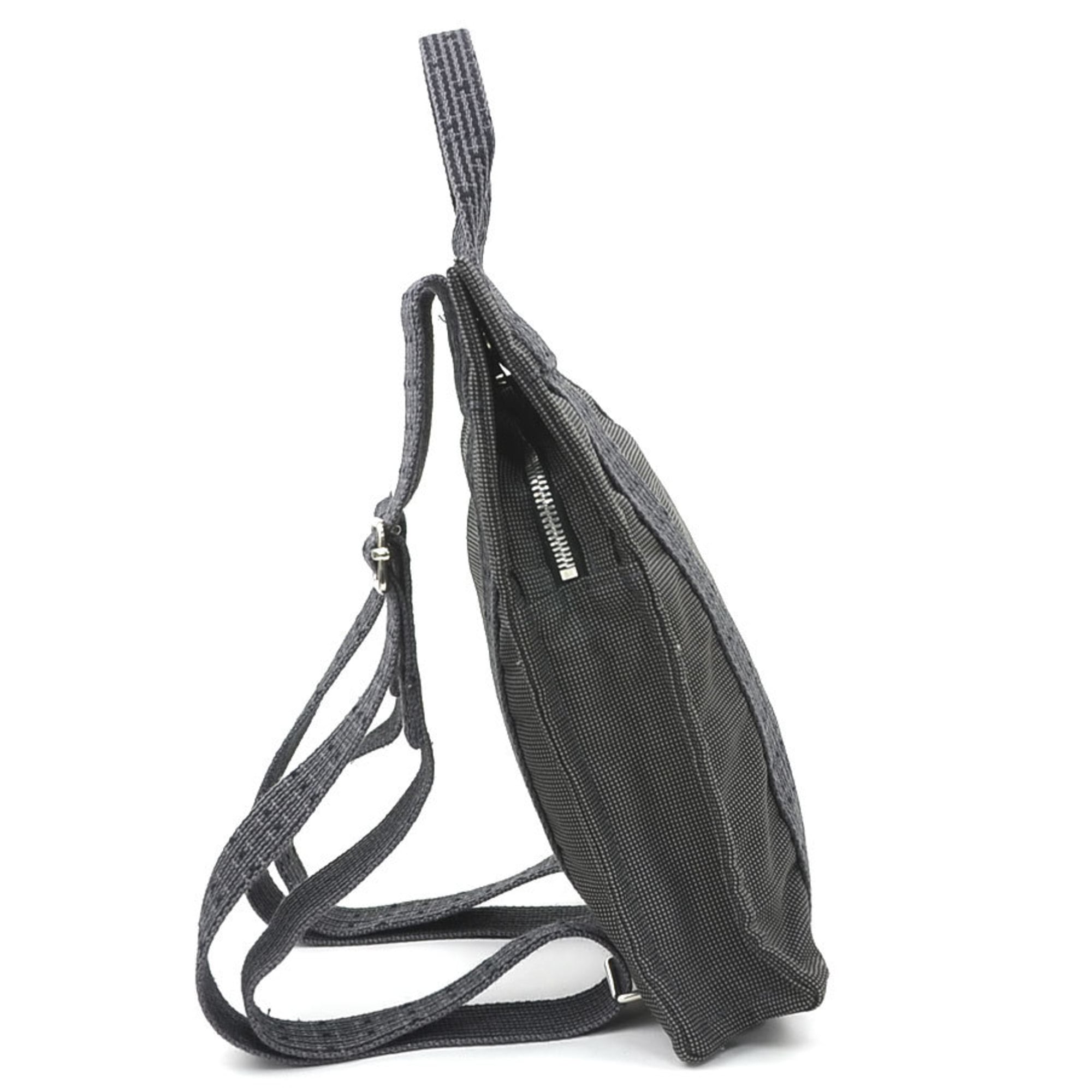 Hermes Dark Gray Canvas Backpack (Pre-Owned)