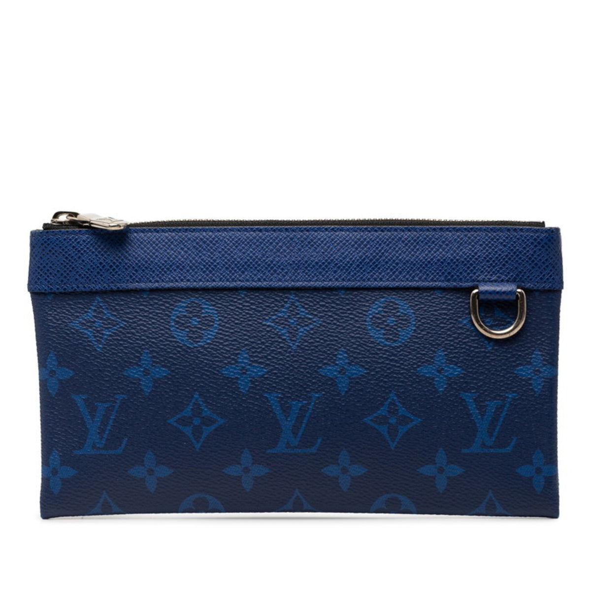 Louis Vuitton Cobalt Navy Leather Pvc Handbag Pochette Pouch (Pre-Owned)
