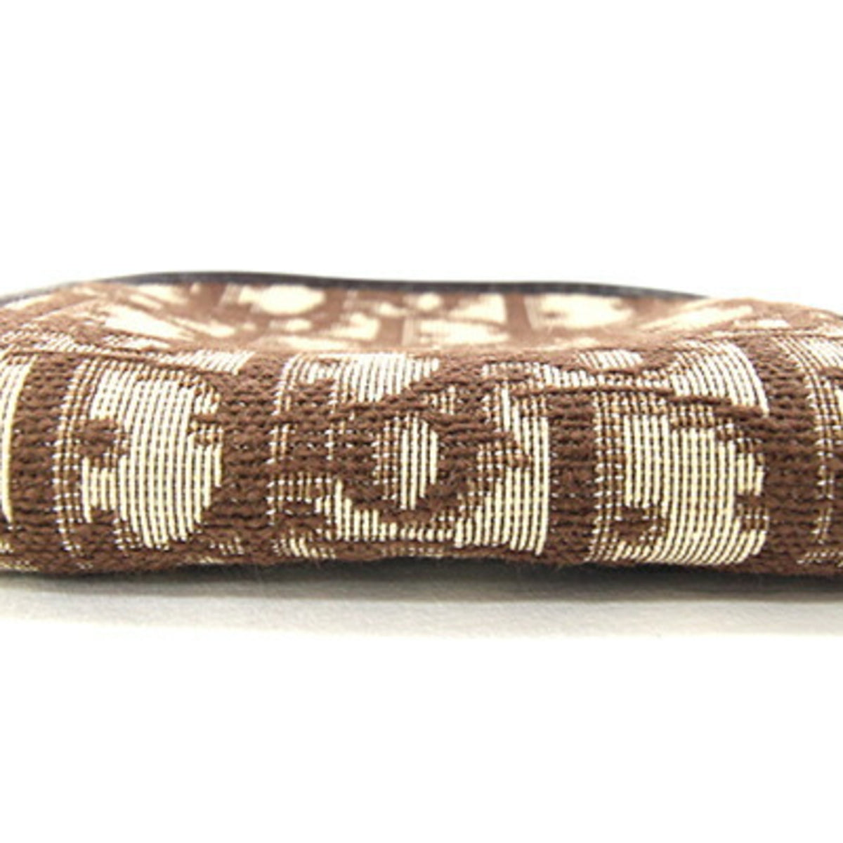 Christian Dior Trotter Brown Canvas Leather Coin Purse/Coin Case (Pre-Owned)