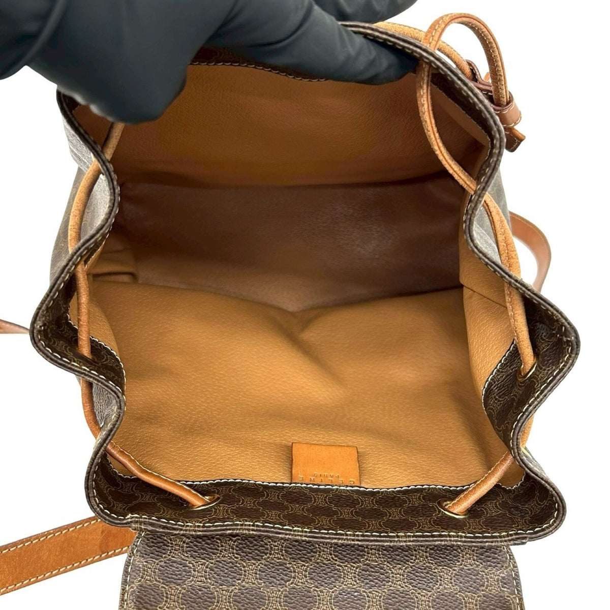 Celine Brown Pvc Leather Backpack (Pre-Owned)