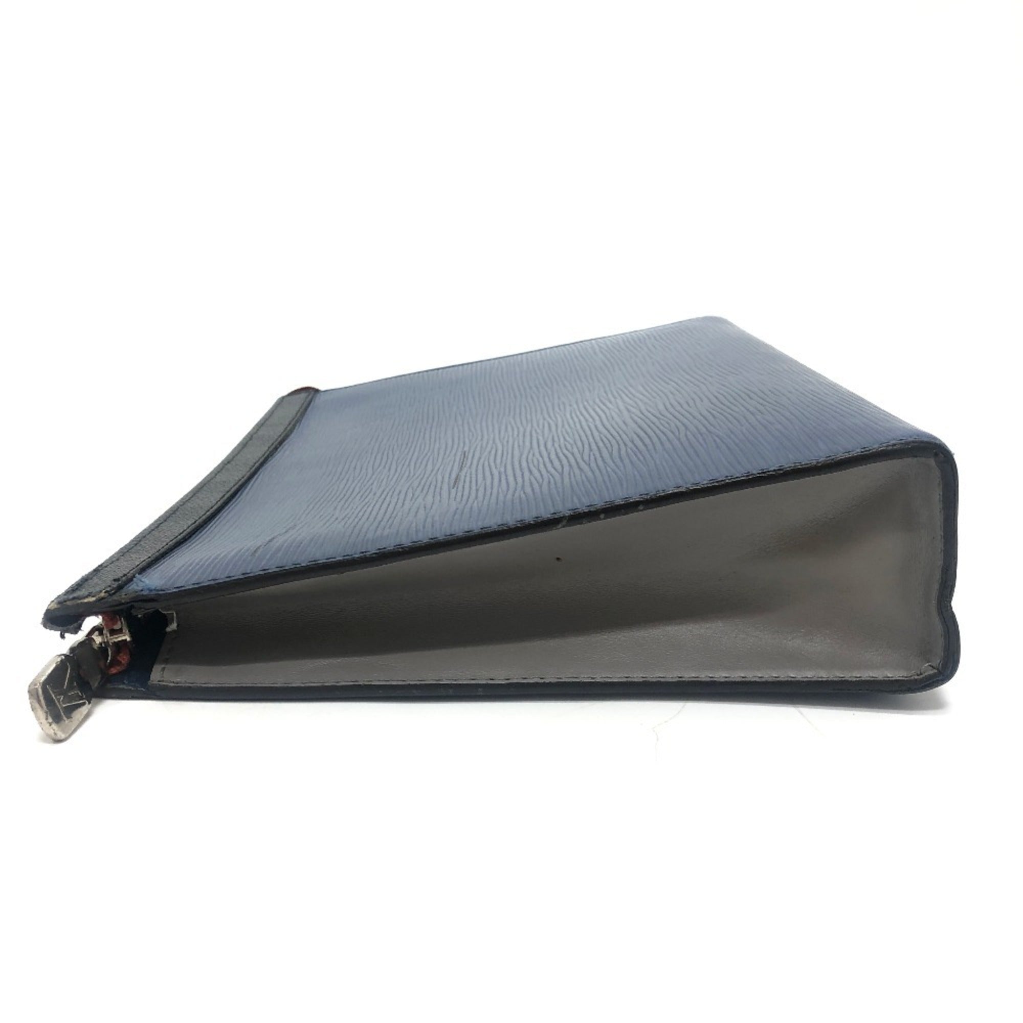 Louis Vuitton Blue Damier Graphite Canvas Epi Leather Clutch Bag (Pre-Owned)