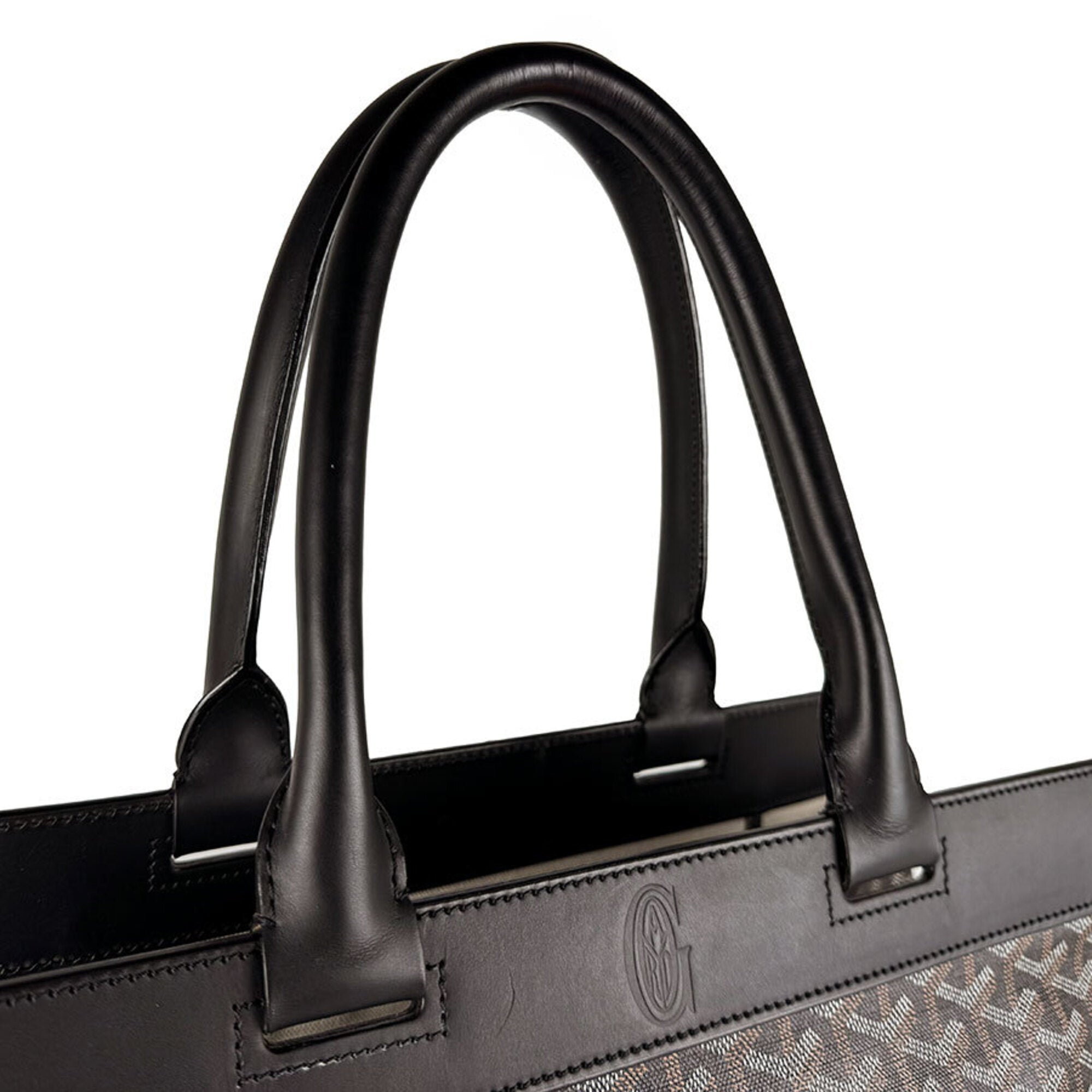 Goyard Black Coated Canvas Leather Handbag (Pre-Owned)