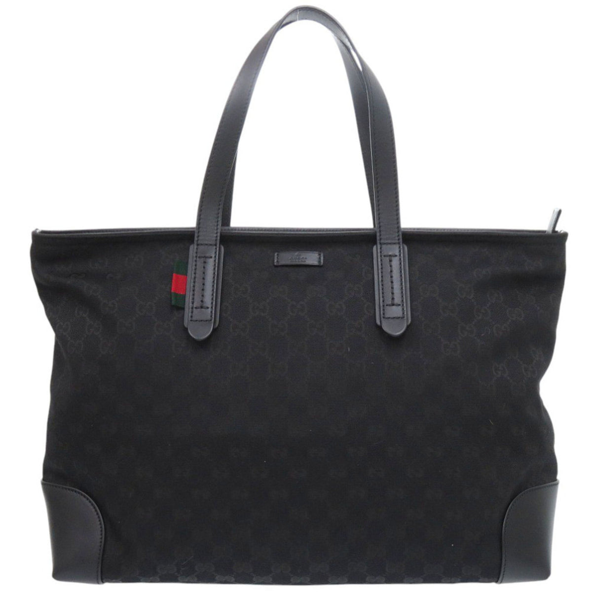 Gucci Black Gg Canvas Tote Bag (Pre-Owned)