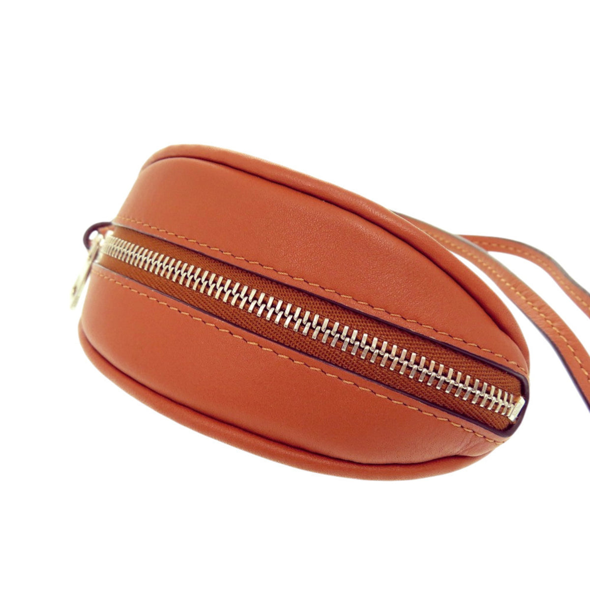 Loewe Brown Green Leather Coin Purse/Coin Case (Pre-Owned)