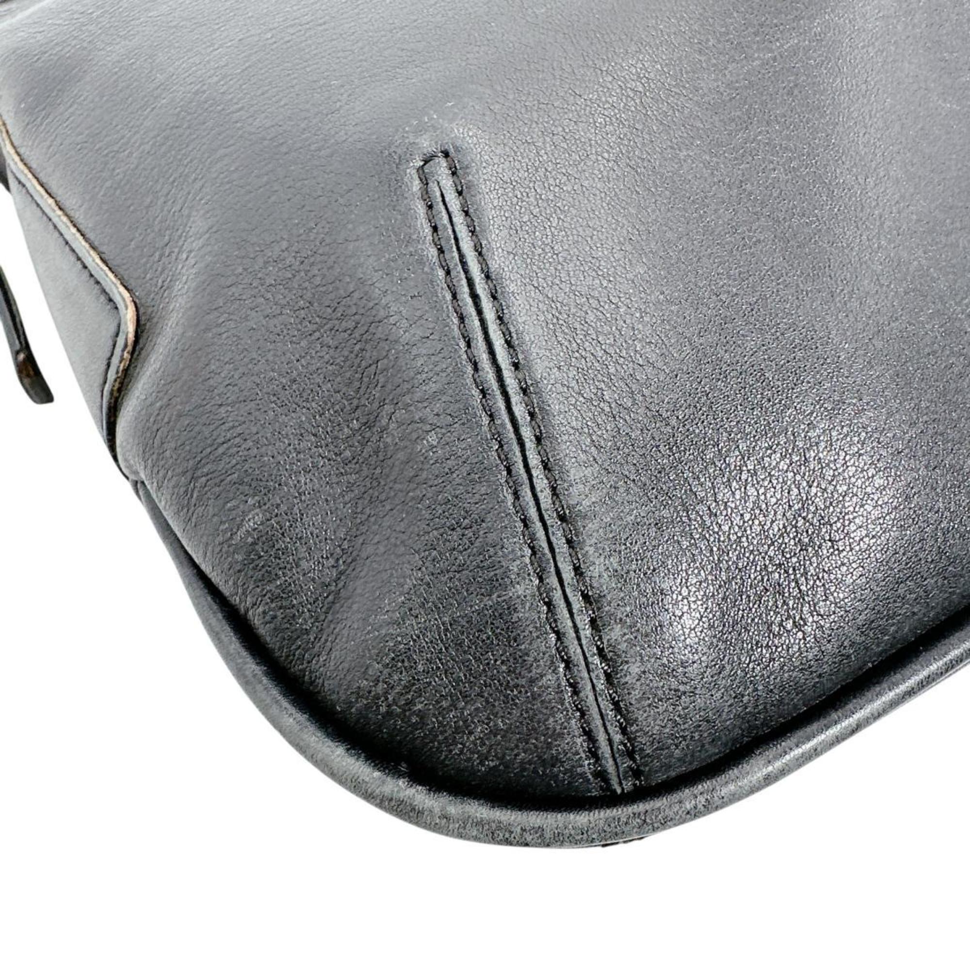 Coach Black Leather Shoulder Bag (Pre-Owned)