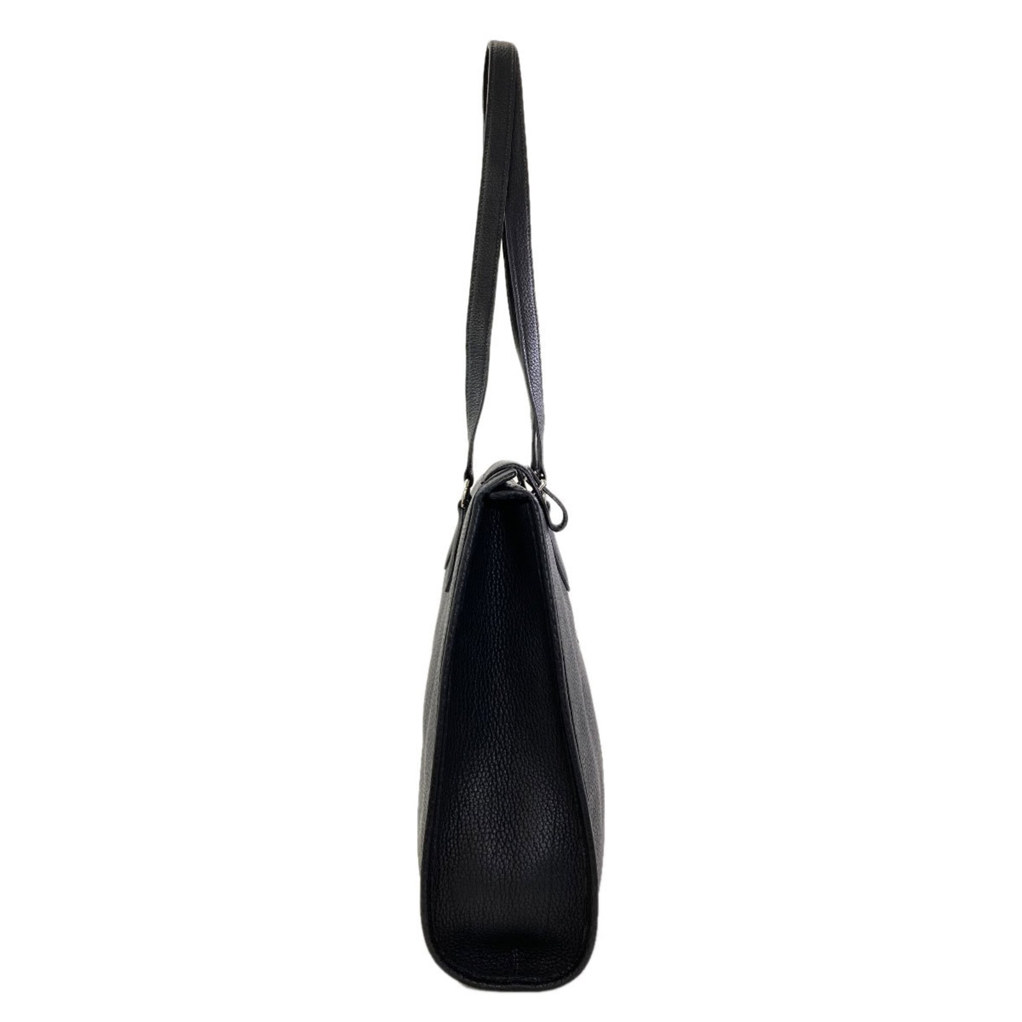 Hermes Black Leather Tote Bag (Pre-Owned)