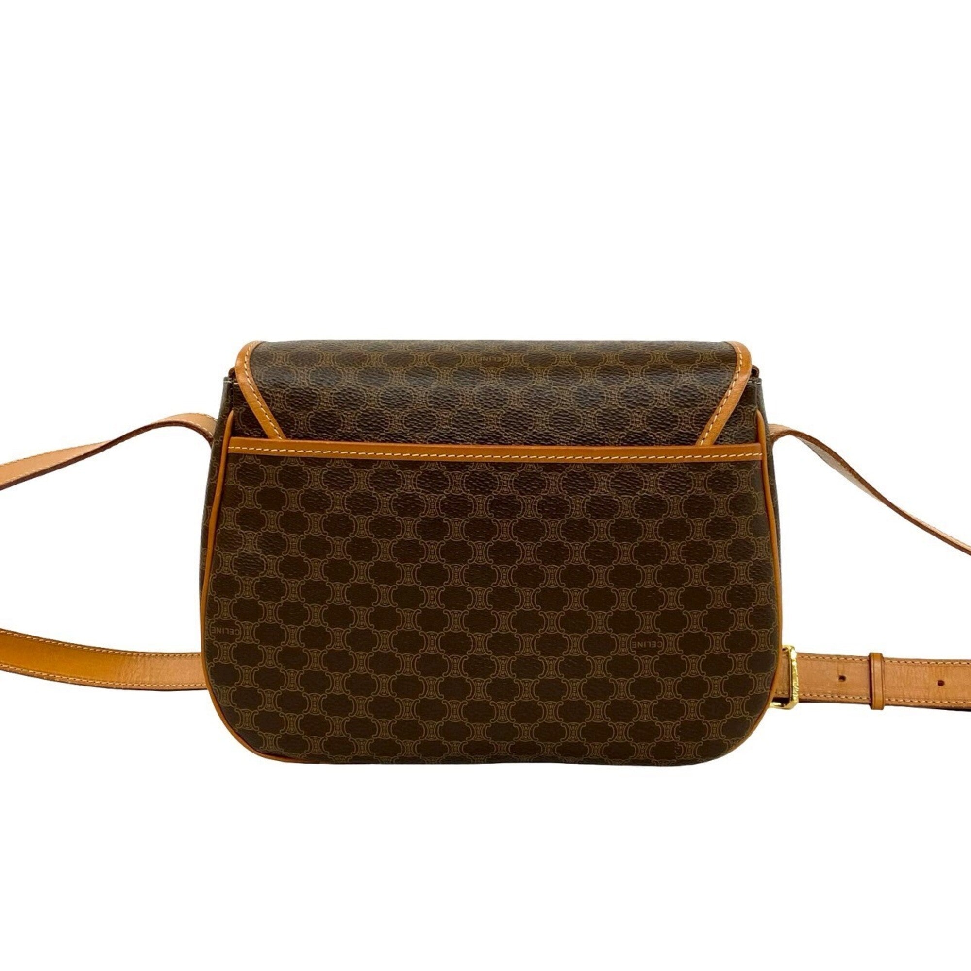 Celine Brown Leather Pvc Shoulder Bag (Pre-Owned)