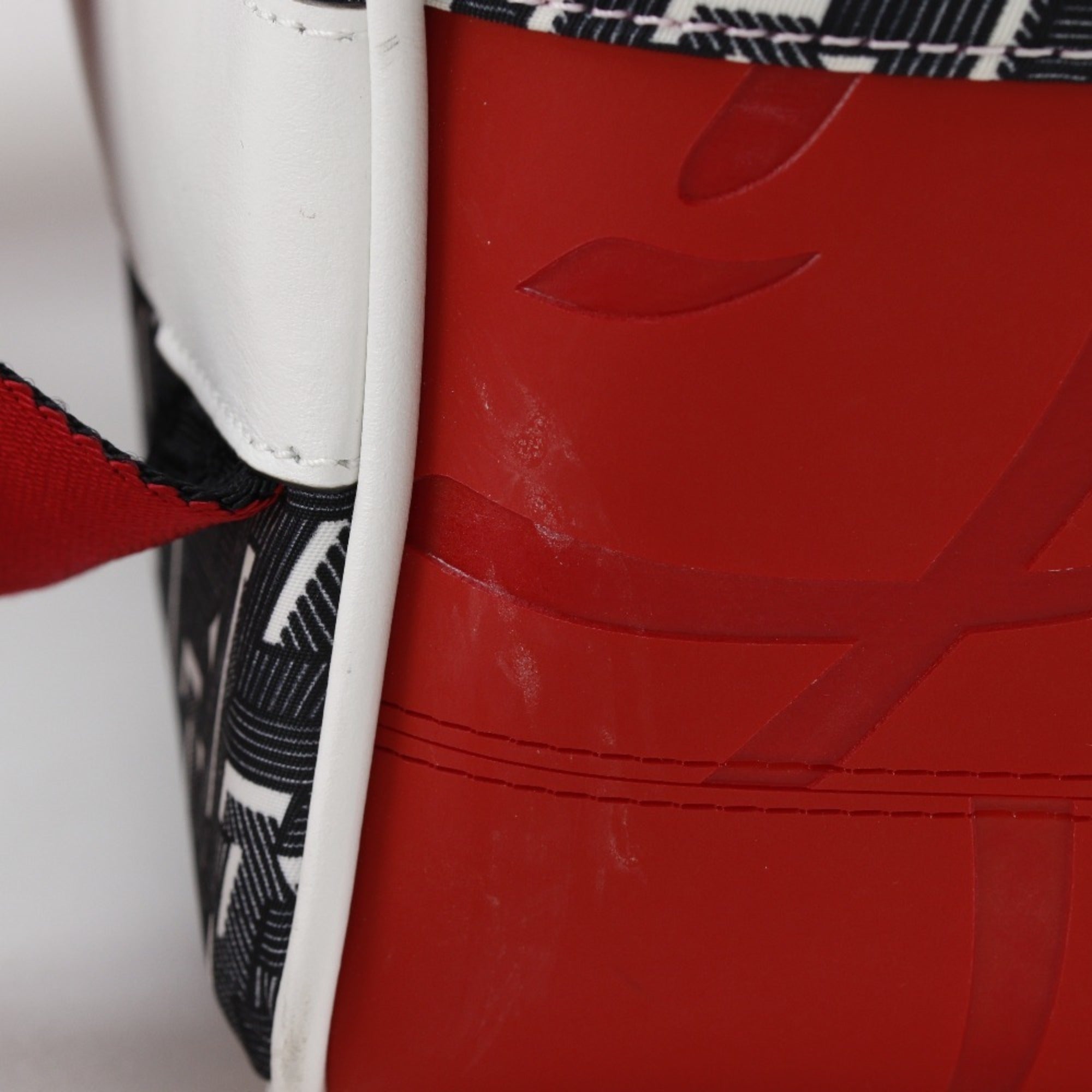 Christian Louboutin Black Red Color Nylon Backpack (Pre-Owned)