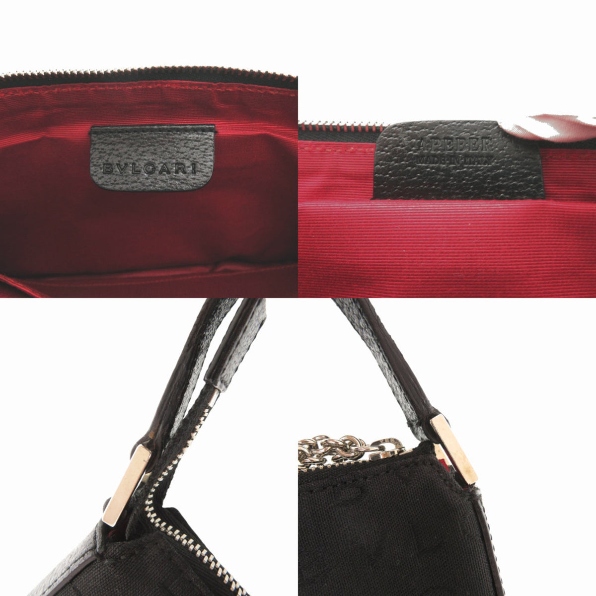 Bvlgari Black Canvas Leather Shoulder Bag (Pre-Owned)