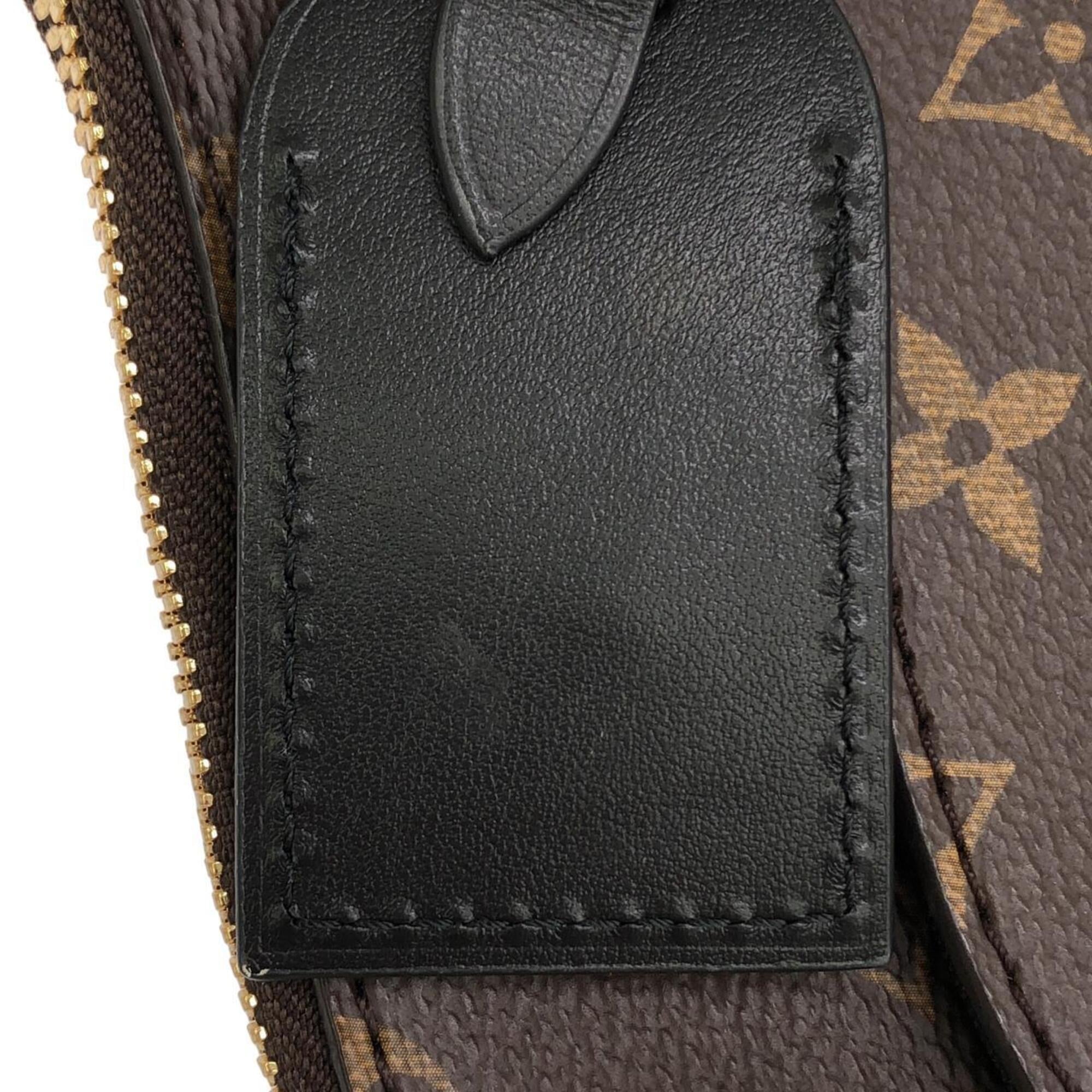 Louis Vuitton Black Marron Coated Canvas Shoulder Bag (Pre-Owned)