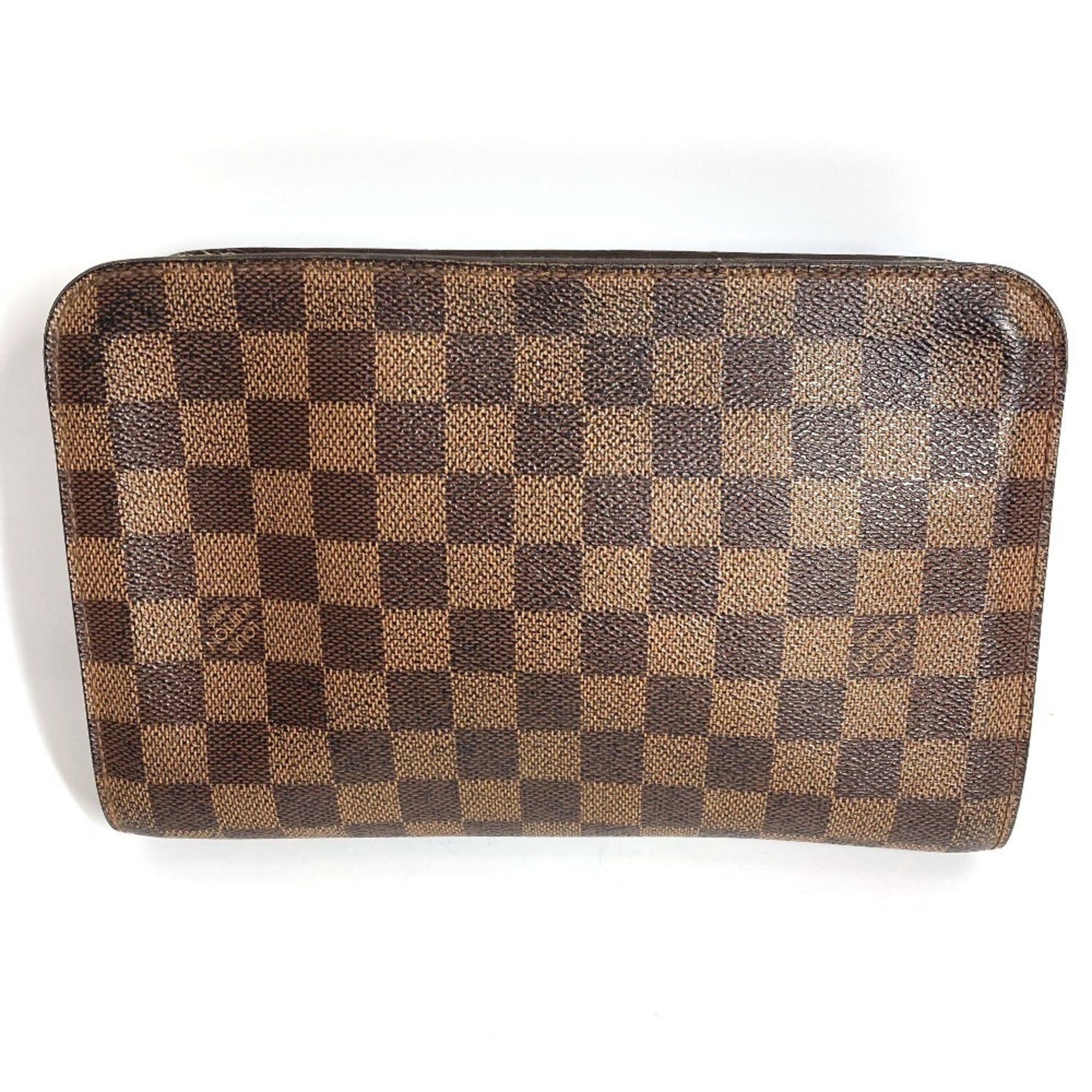Louis Vuitton Brown Damier Canvas Ebene Damier Canvas Clutch Bag Pouch (Pre-Owned)