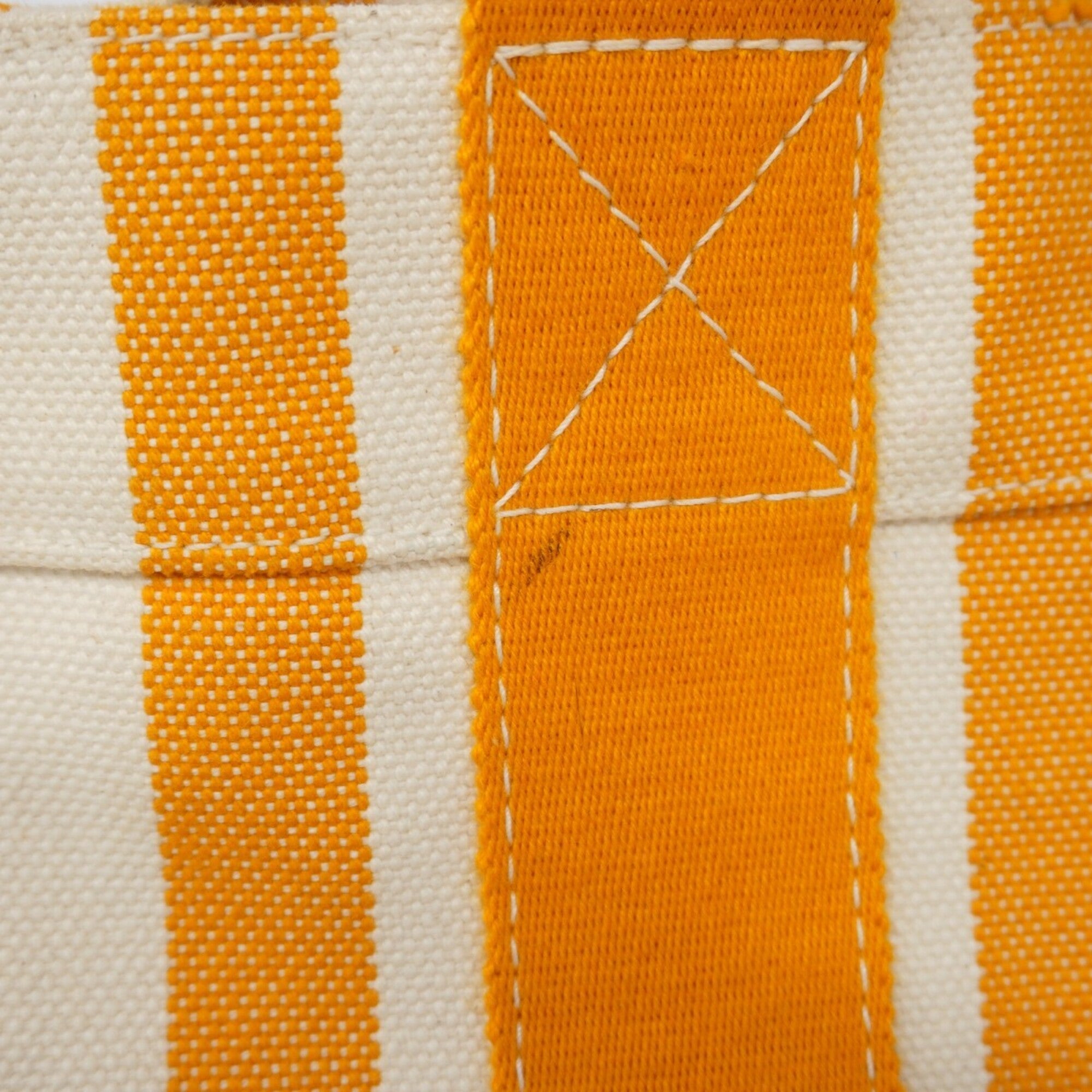 Hermes Orange Canvas Handbag (Pre-Owned)