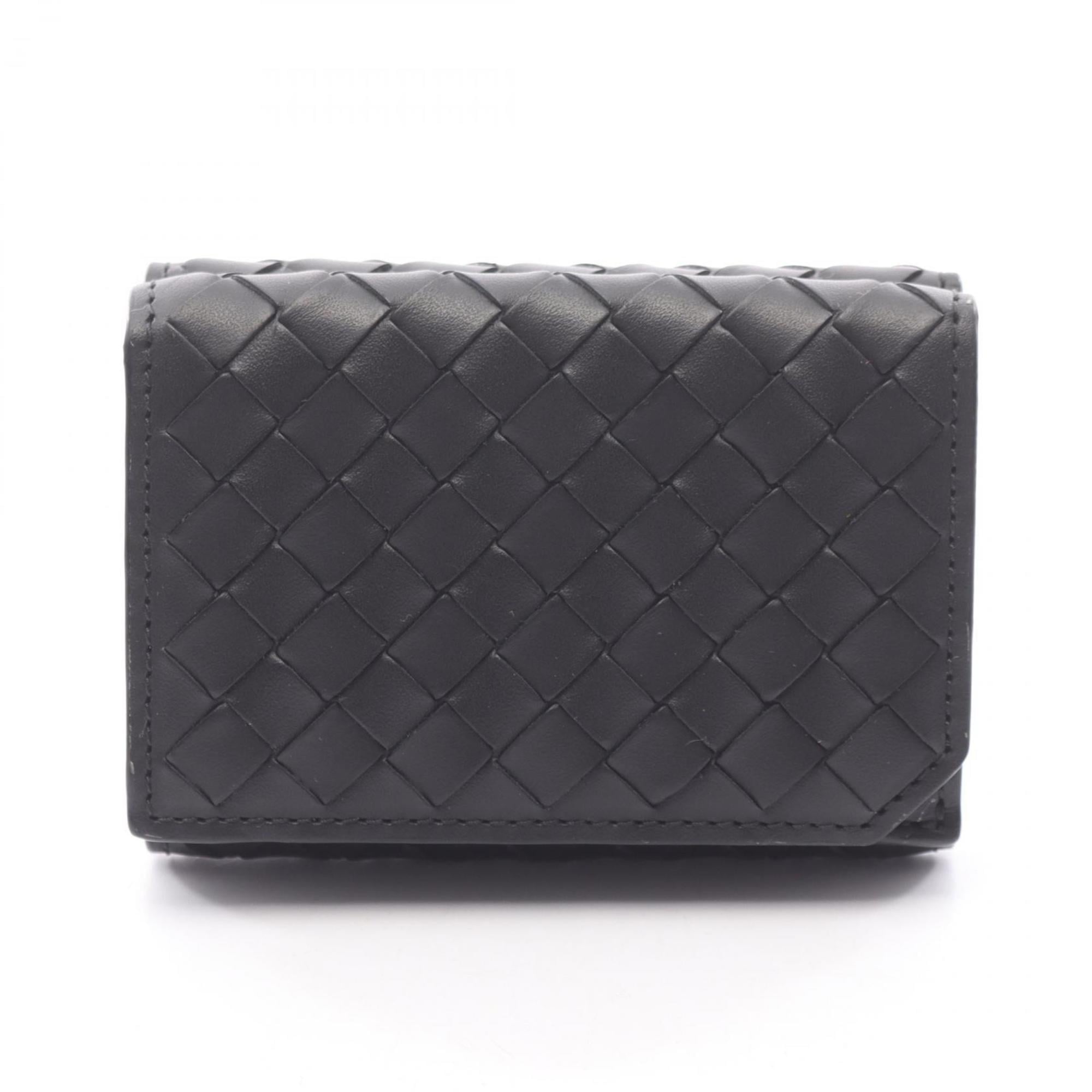 Bottega Veneta Black Intrecciato Wallet (Tri-Fold) (Pre-Owned)