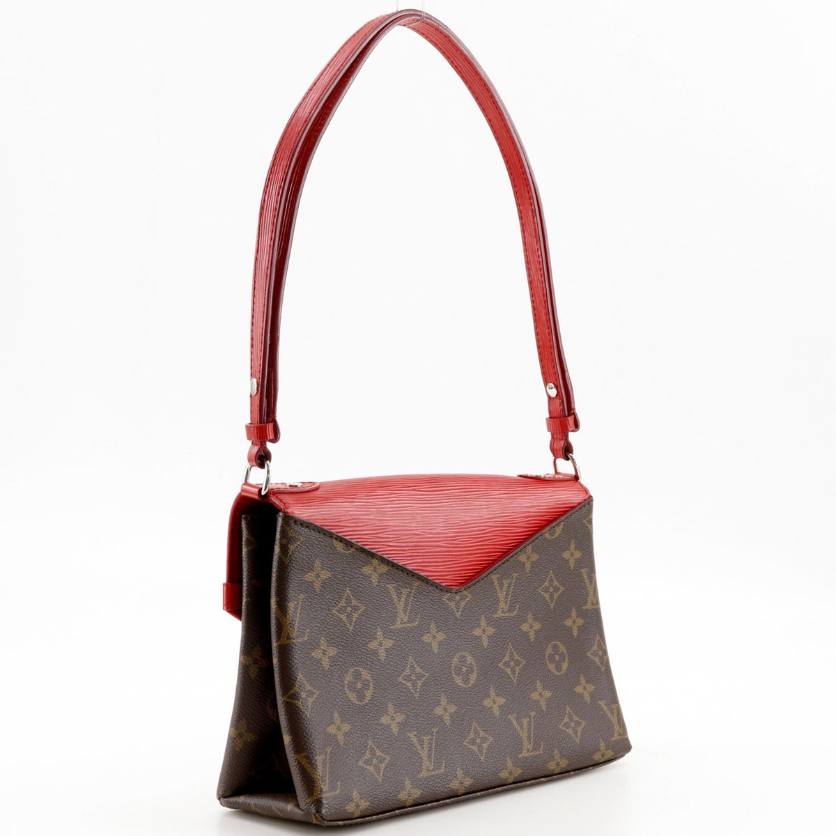 Louis Vuitton Monogram Brown Red Color Monogram Epi Leather Shoulder Bag (Pre-Owned)