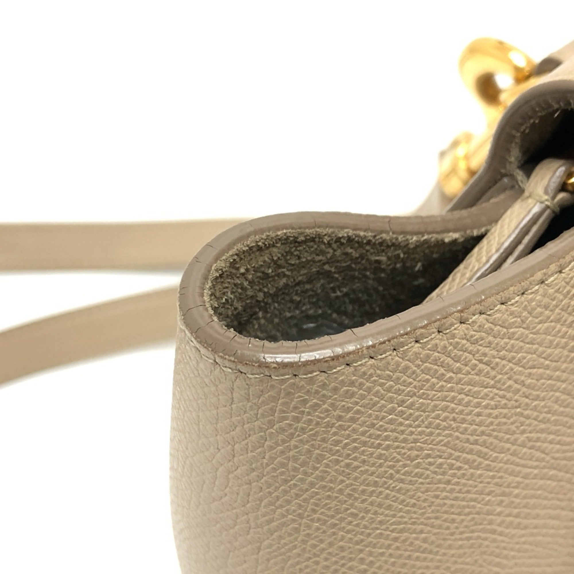 Celine Beige Leather Handbag Shoulder Bag (Pre-Owned)