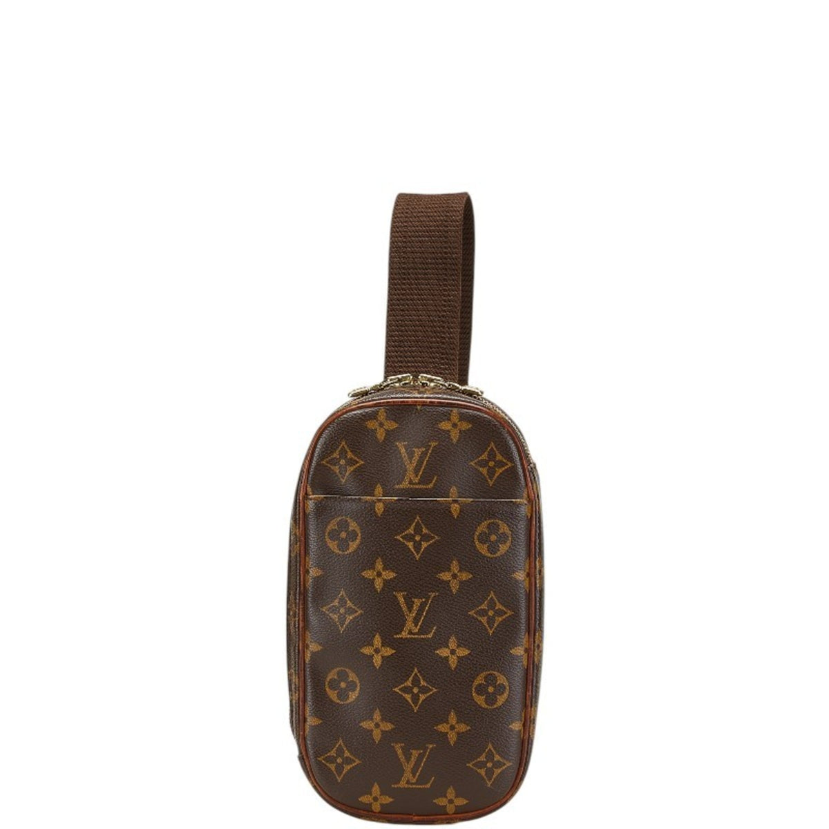 Louis Vuitton Monogram Brown Pvc Leather Sling Bag (Pre-Owned)