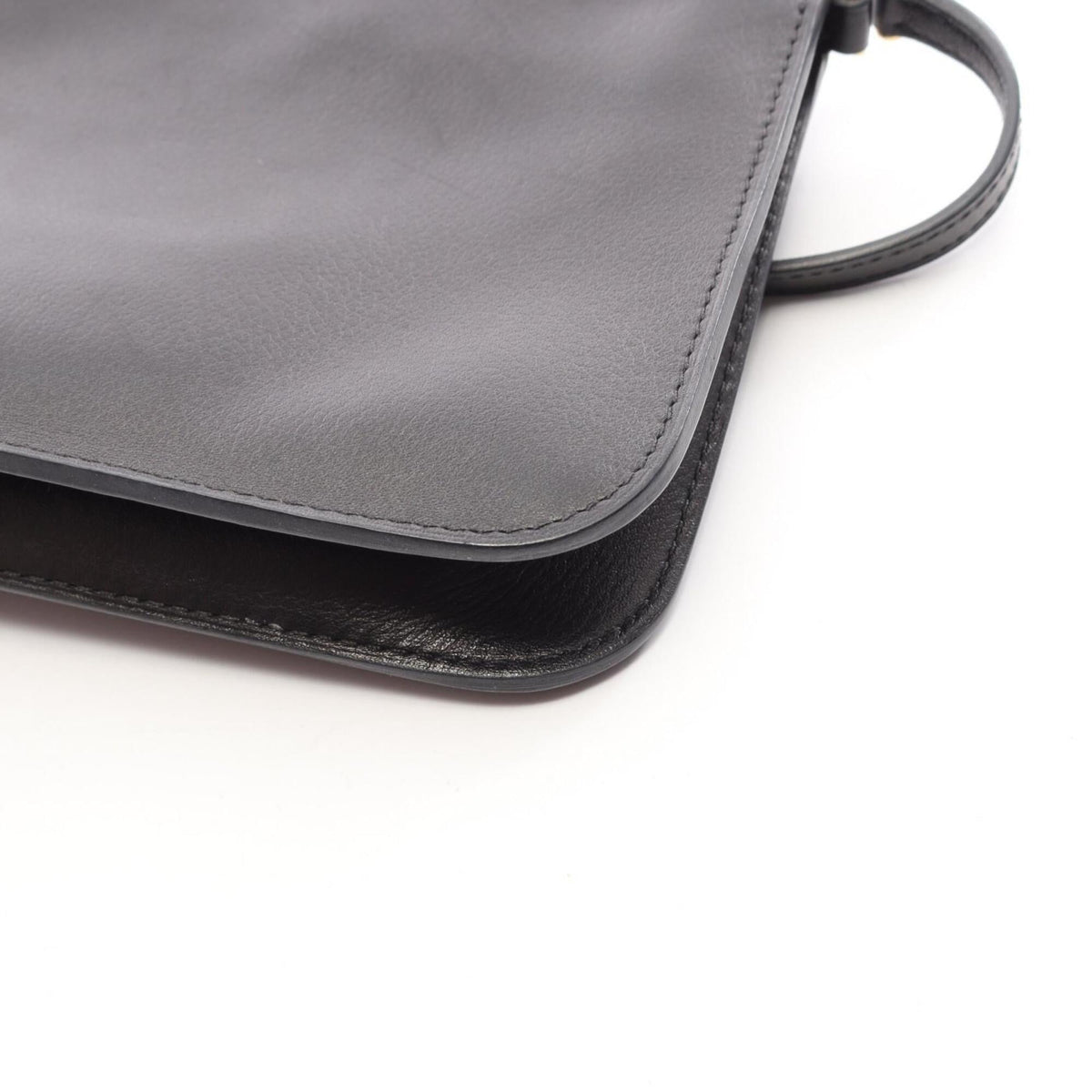 Hermes Black Leather Handbag Shoulder Bag (Pre-Owned)