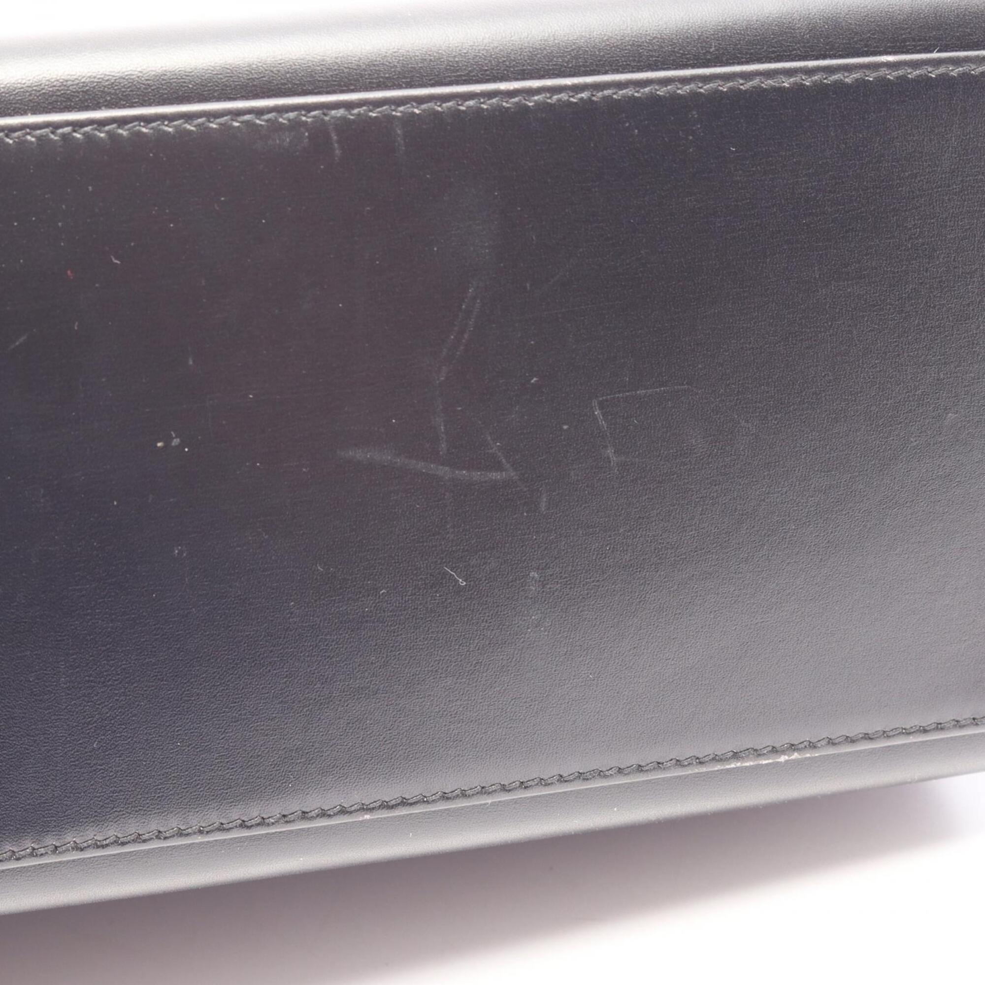 Hermes Black Box Calf Leather Handbag (Pre-Owned)