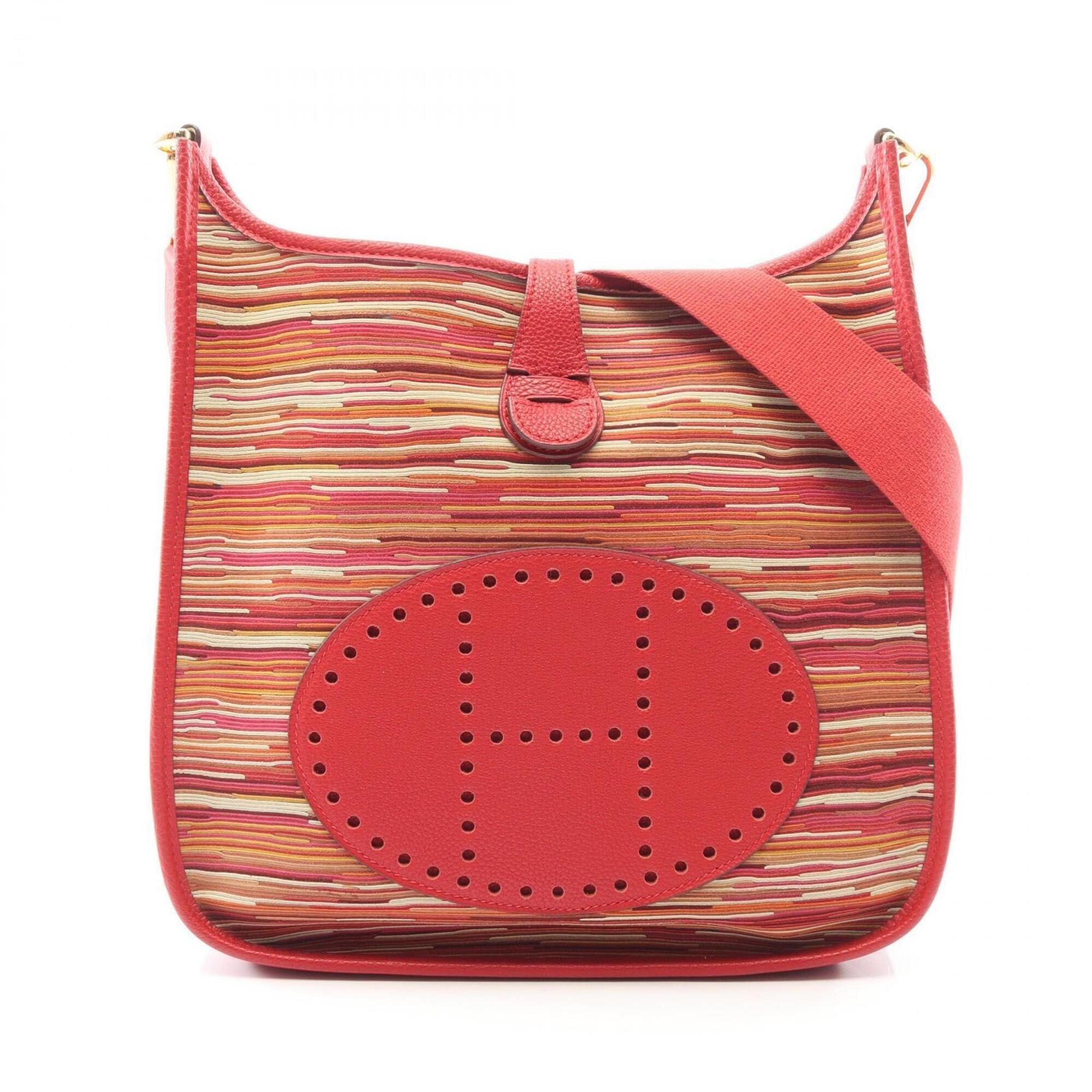 Hermes Red Color Vibrato Leather Togo Leather Shoulder Bag (Pre-Owned)