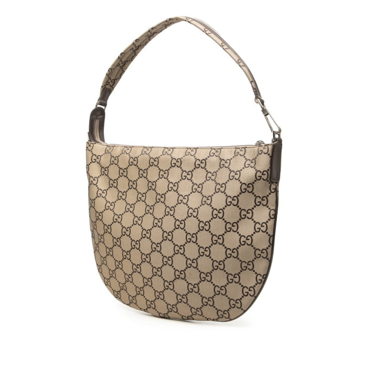 Gucci Beige Nylon Leather Shoulder Bag (Pre-Owned)