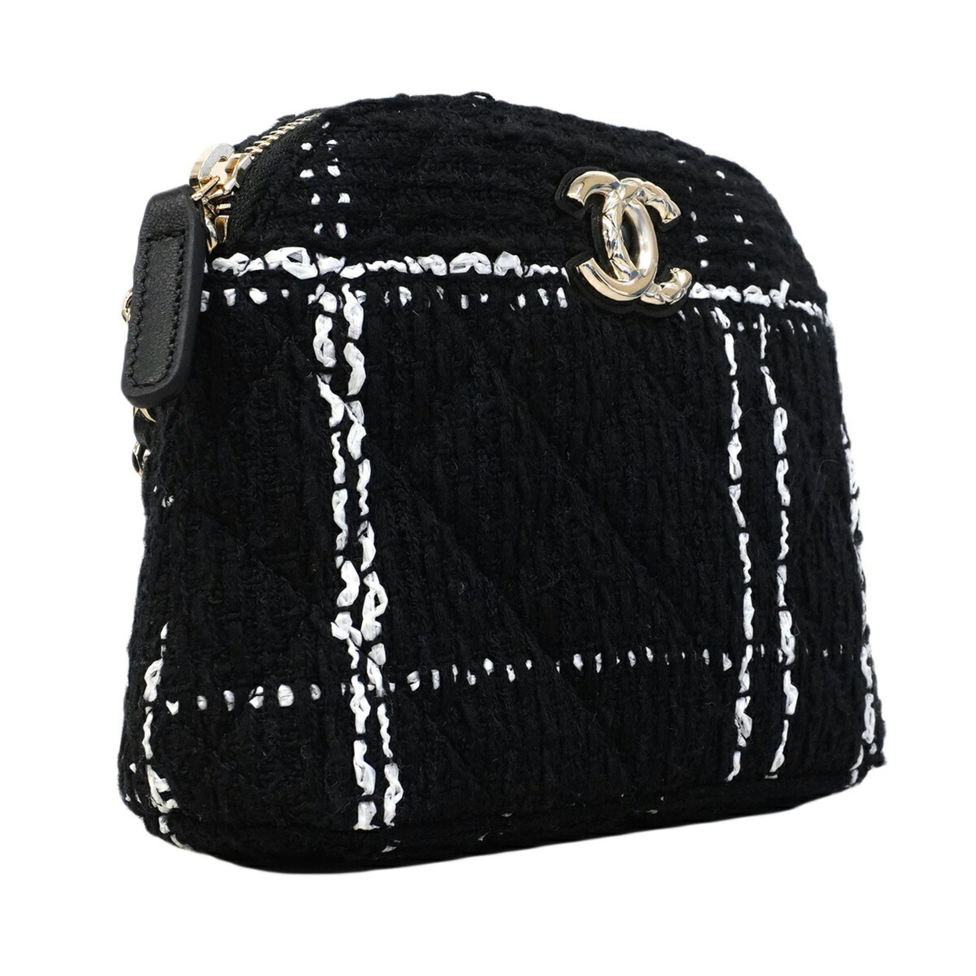 Chanel Black Tweed Shoulder Bag (Pre-Owned)