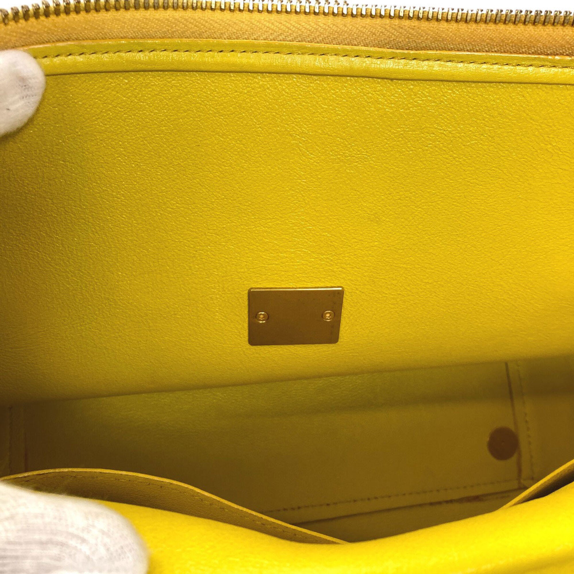Celine Yellow Leather Handbag (Pre-Owned)