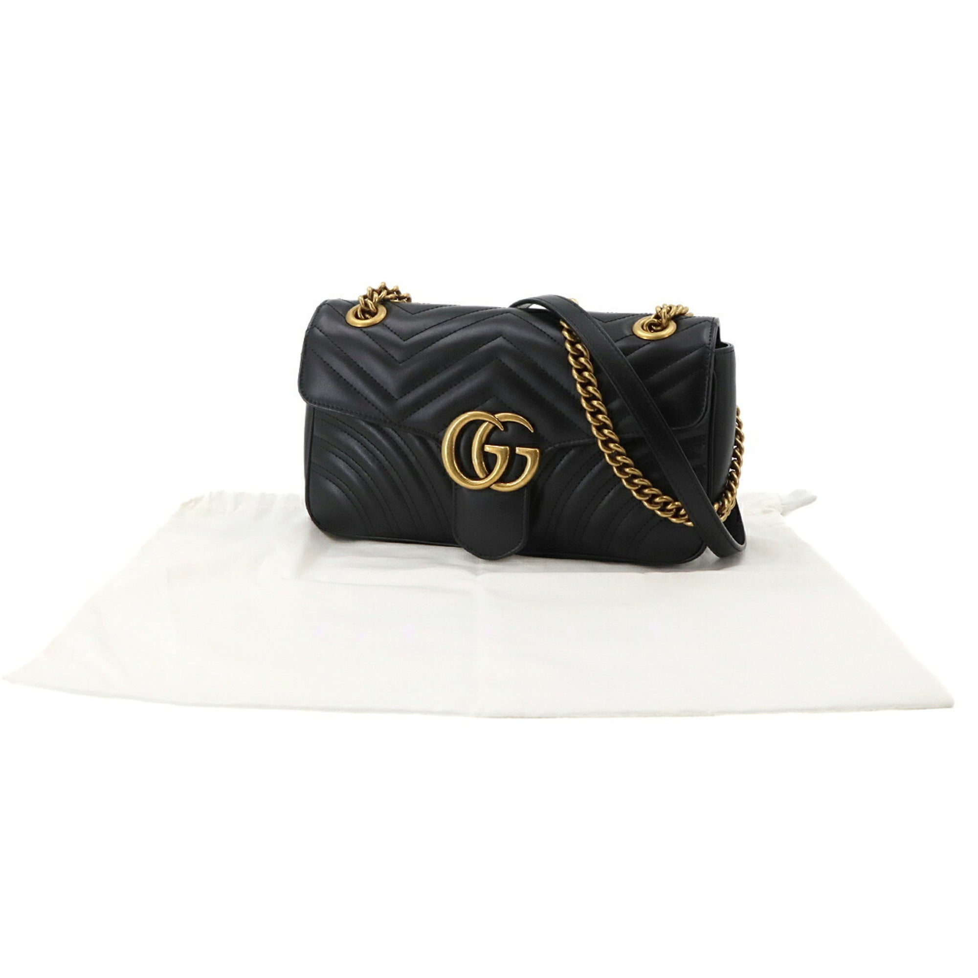 Gucci Black Leather Handbag Shoulder Bag (Pre-Owned)