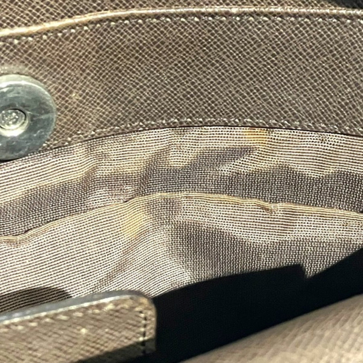 Burberry Beige Nylon Canvas Leather Shoulder Bag (Pre-Owned)
