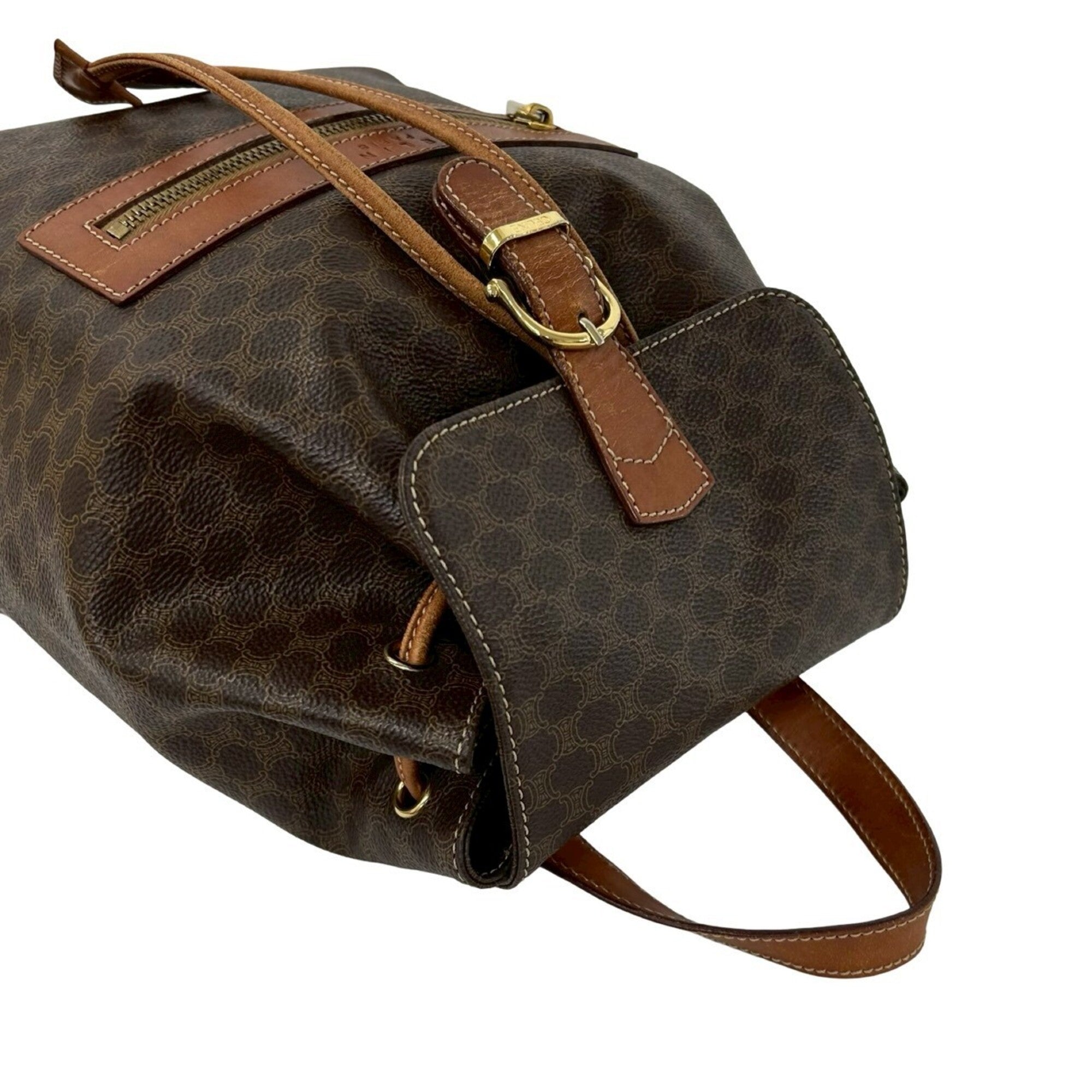 Celine Brown Pvc Leather Backpack (Pre-Owned)