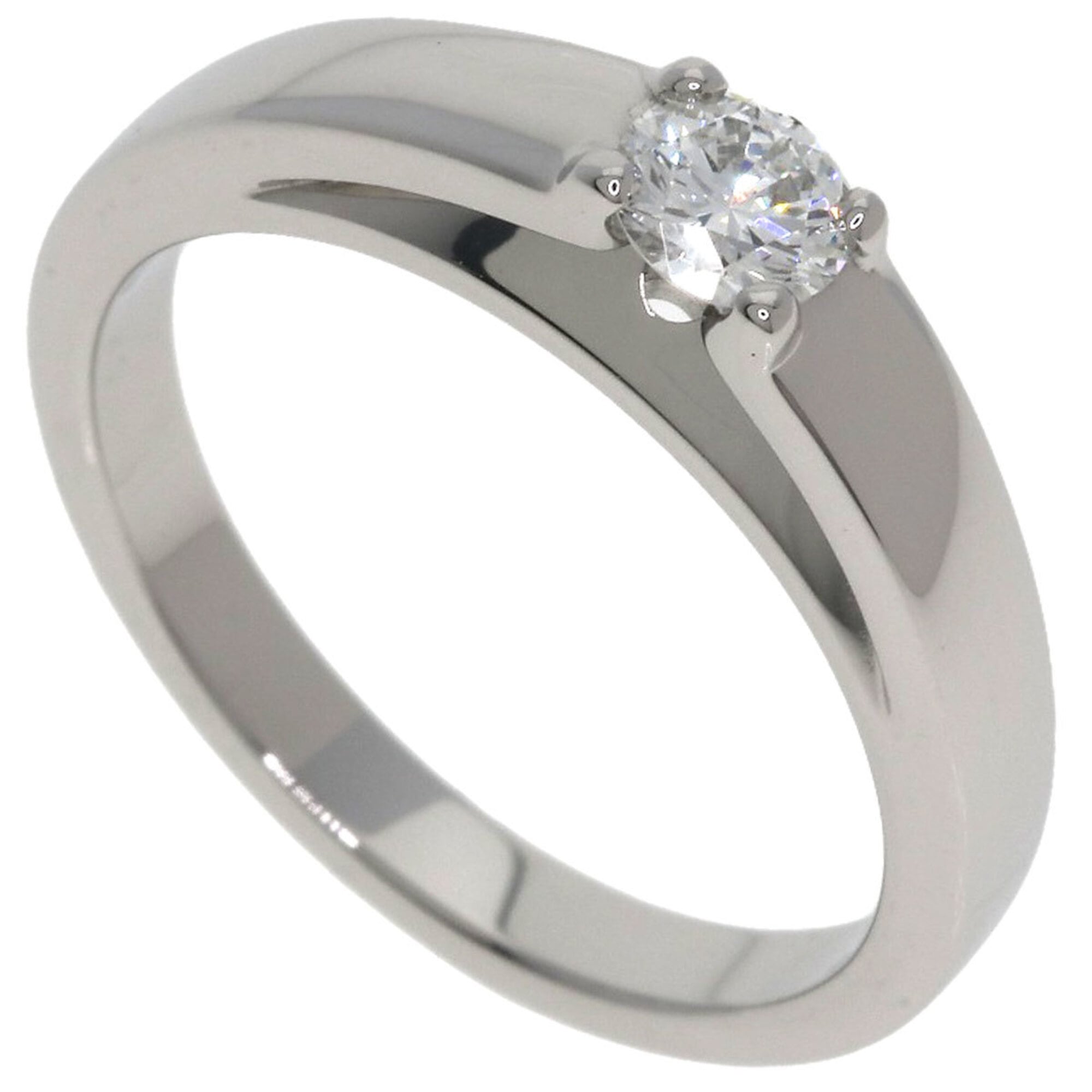 Bvlgari Silver Platinum 950 Band Ring (Pre-Owned)