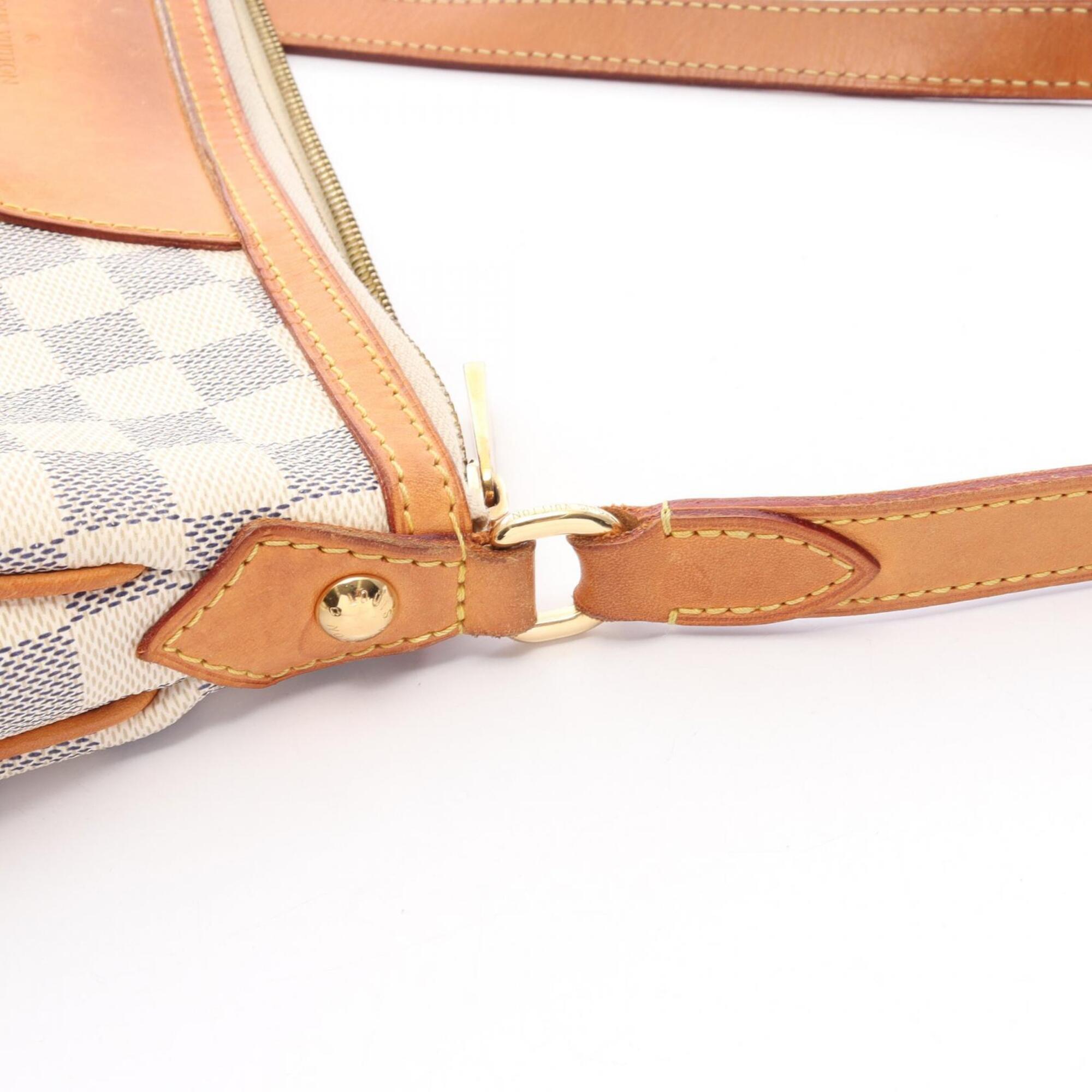 Louis Vuitton White Pvc Coated Canvas Leather Handbag Shoulder Bag (Pre-Owned)