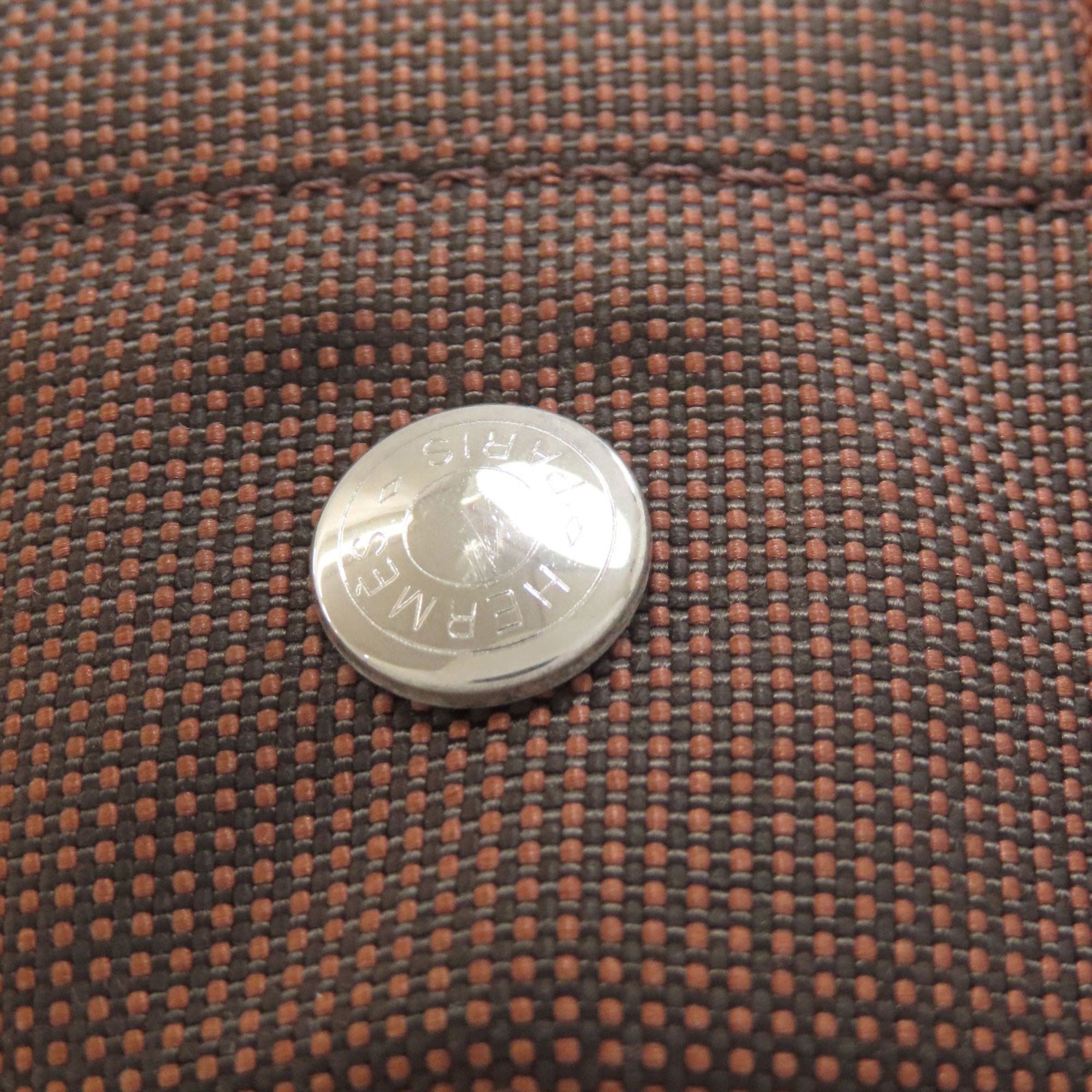 Hermes Brown Canvas Handbag (Pre-Owned)