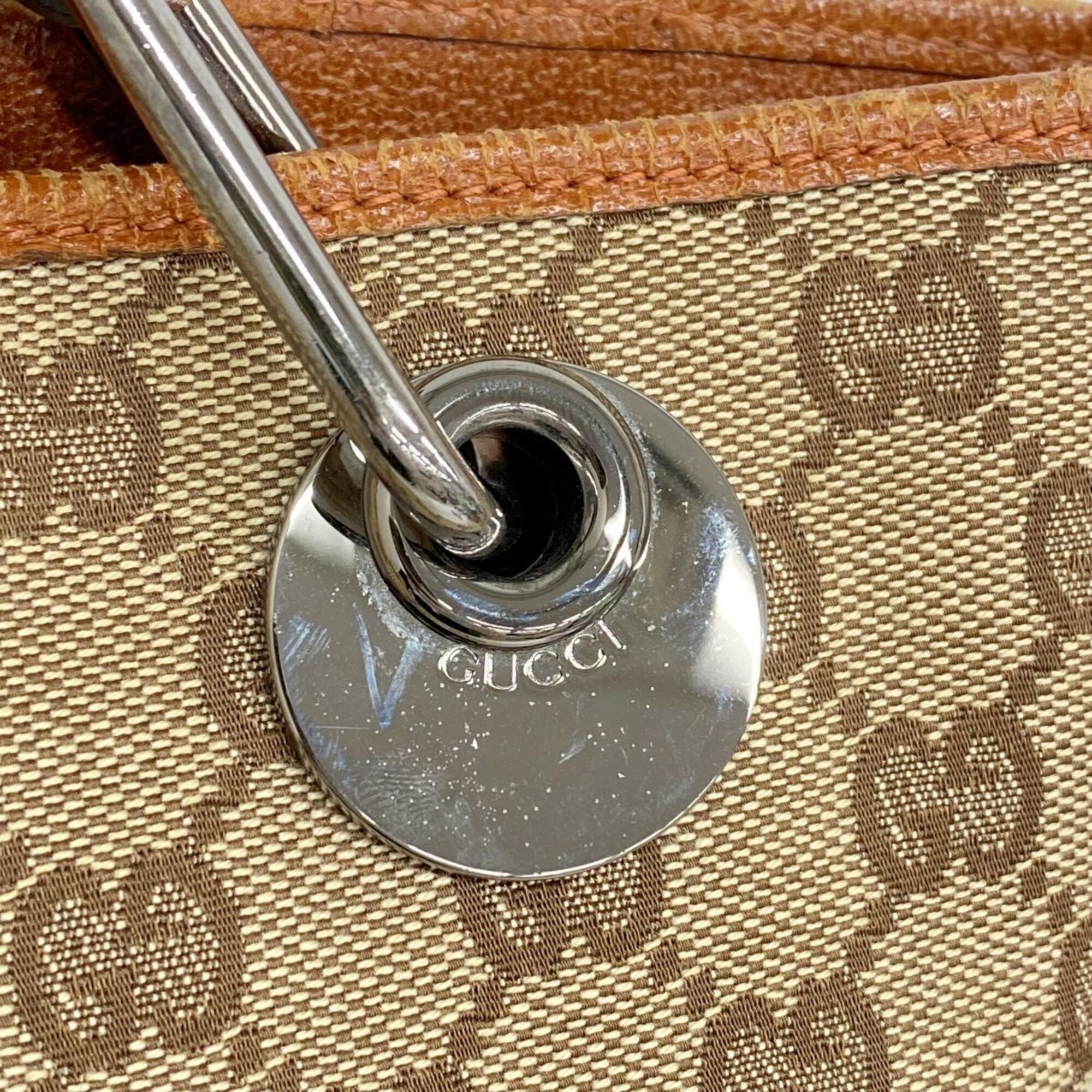 Gucci Beige Canvas Tote Bag (Pre-Owned)