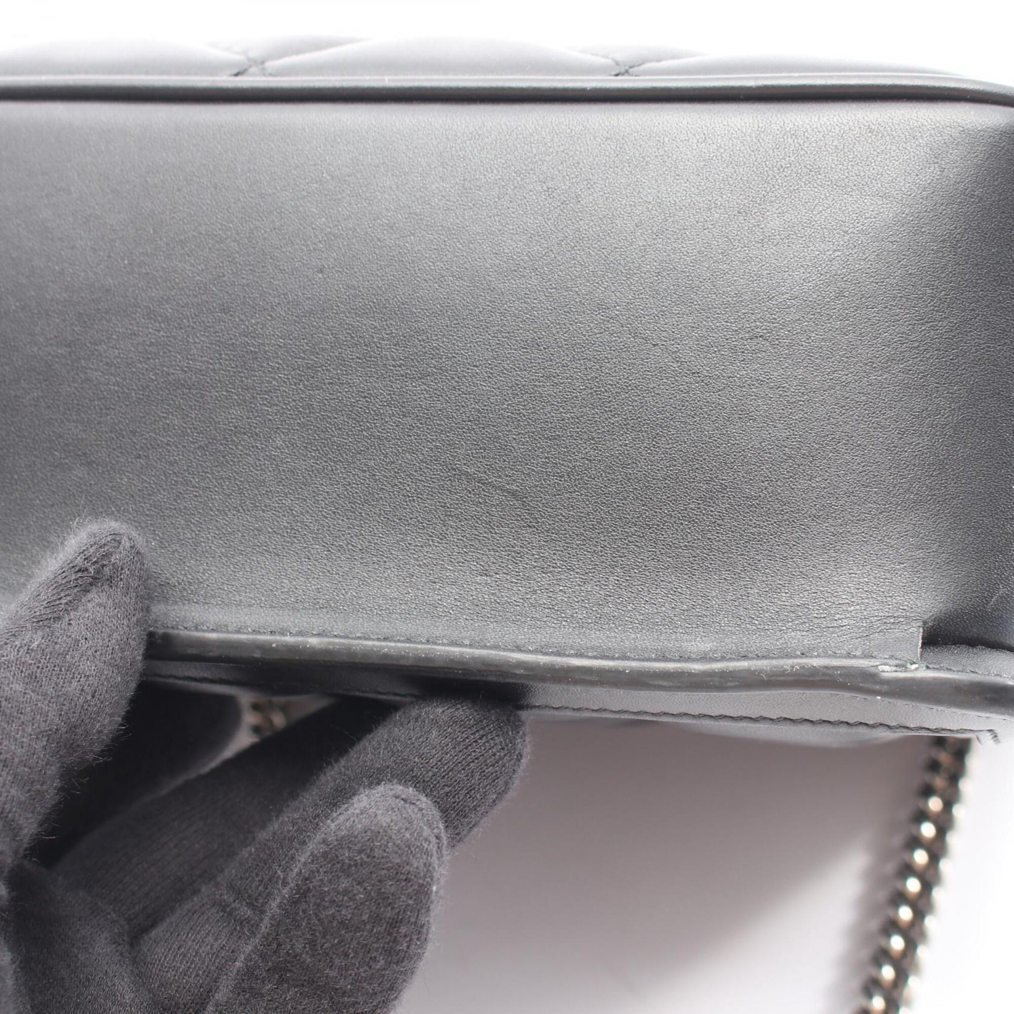 Gucci Black Leather Handbag Shoulder Bag (Pre-Owned)