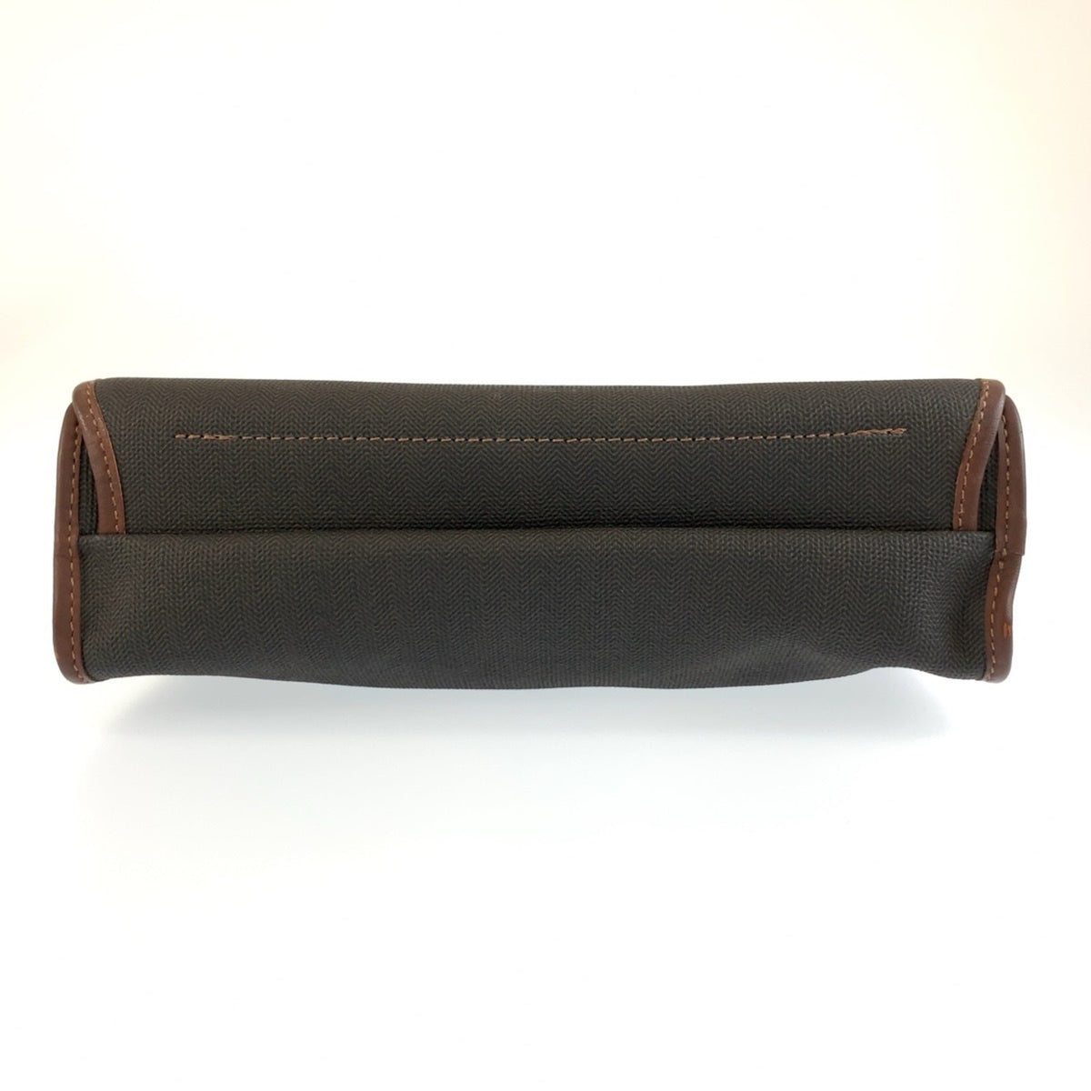 Dunhill Black Brown Pvc Leather Clutch Bag (Pre-Owned)