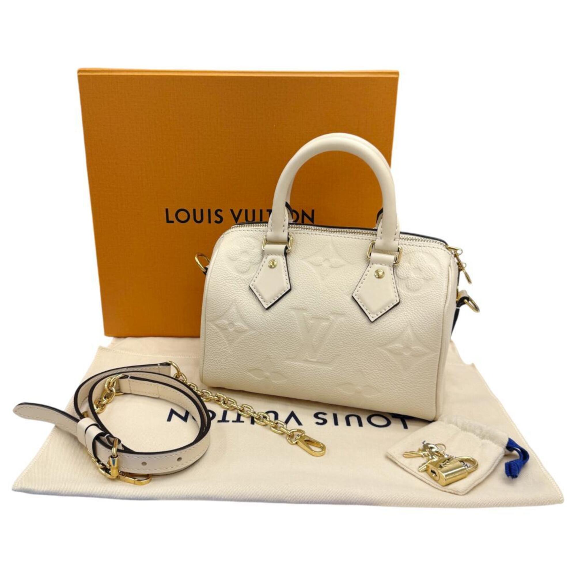Louis Vuitton Monogram Empreinte Beige Cream Monogram Empreinte Boston Bag (Pre-Owned)