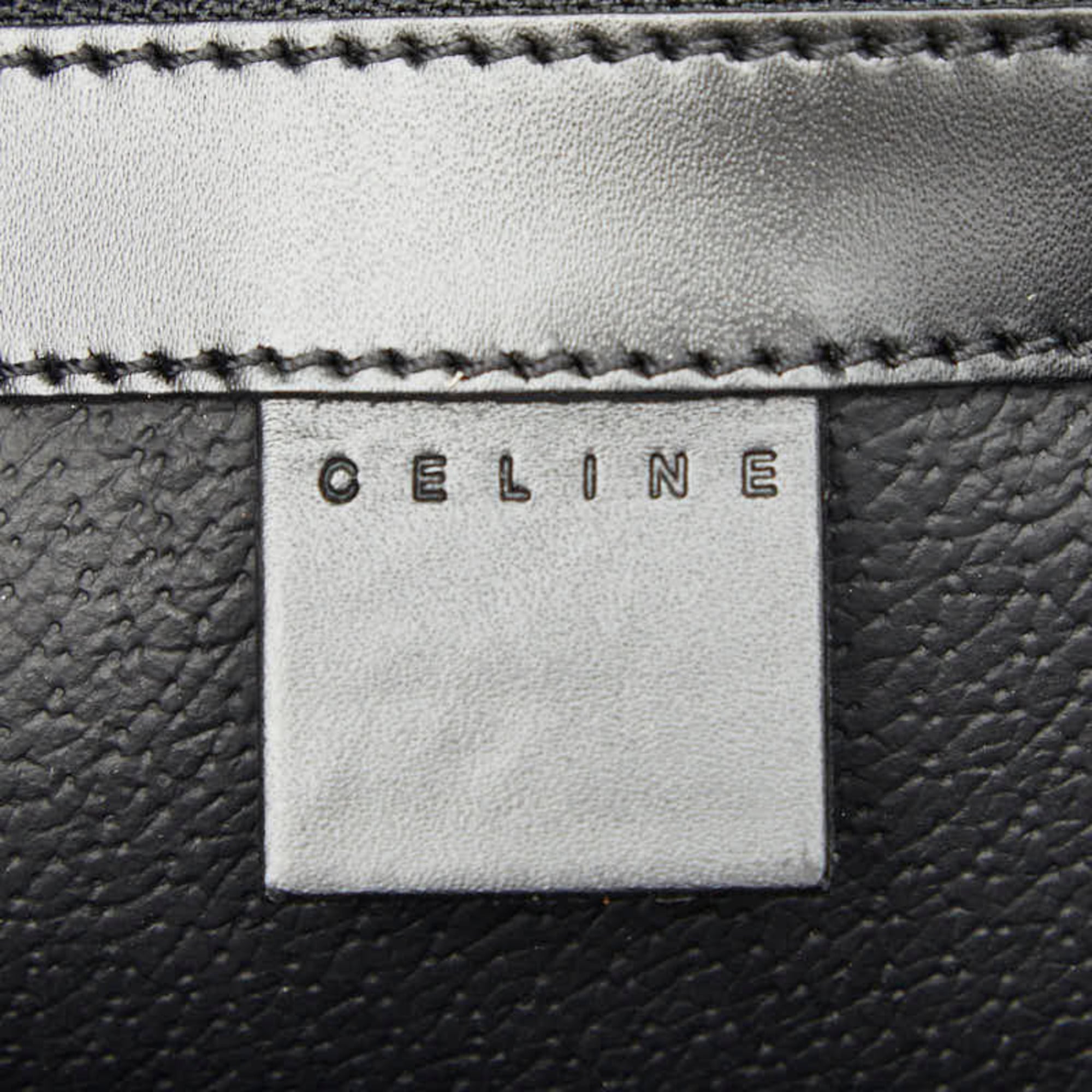 Celine Black Brown Pvc Leather Handbag (Pre-Owned)