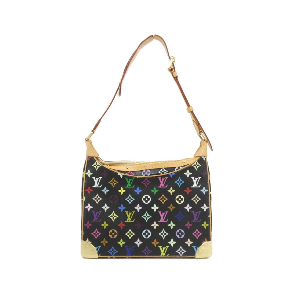 Louis Vuitton Black Multi-Color Coated Canvas Shoulder Bag (Pre-Owned)