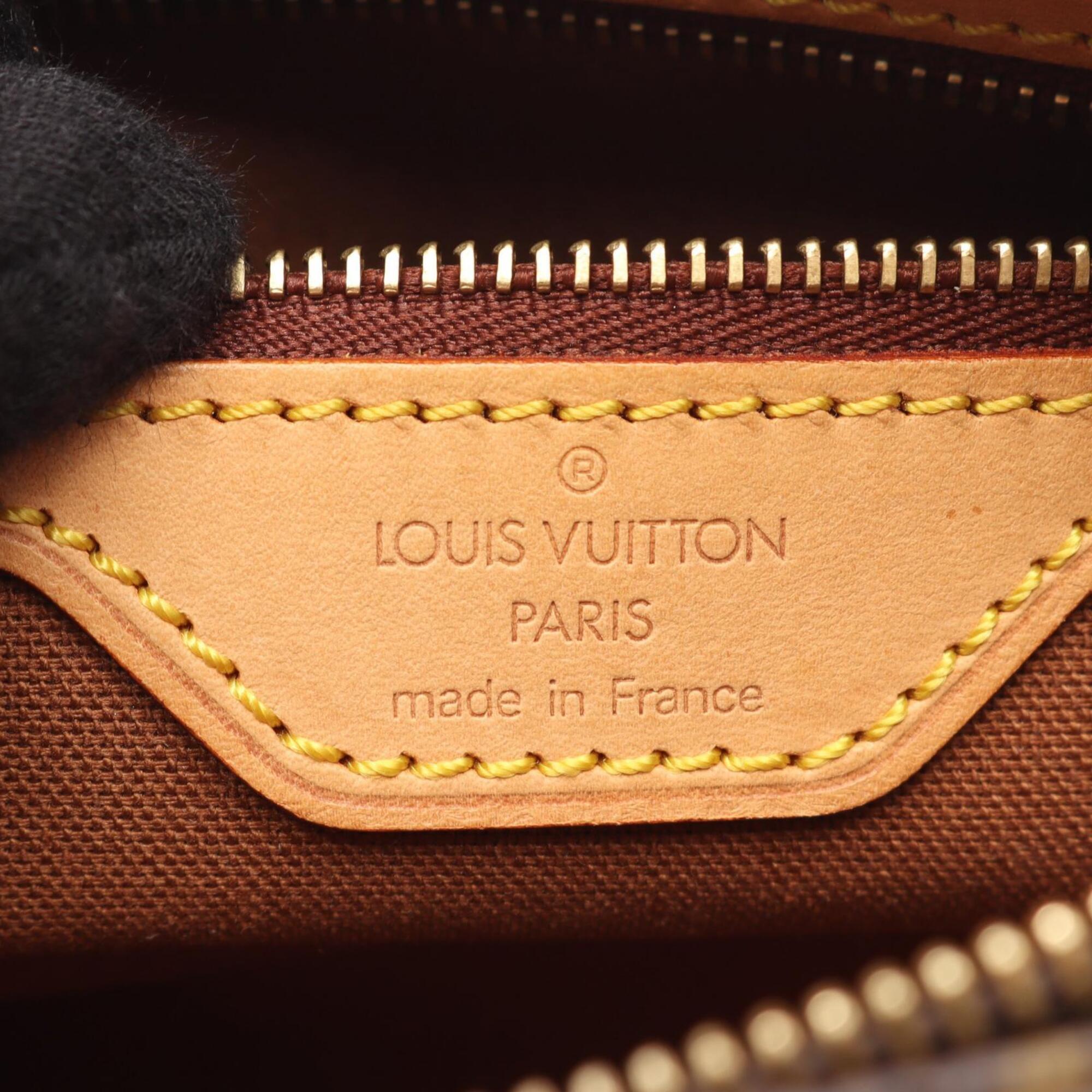 Louis Vuitton Brown Coated Canvas Leather Handbag Shoulder Bag (Pre-Owned)