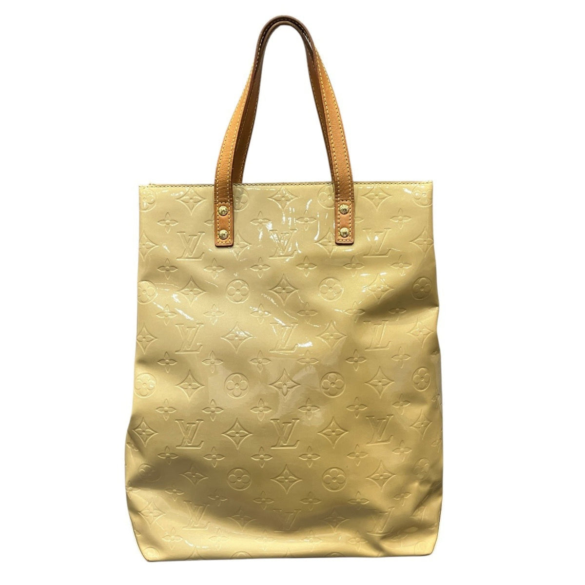 Louis Vuitton Beige Patent Leather Handbag (Pre-Owned)