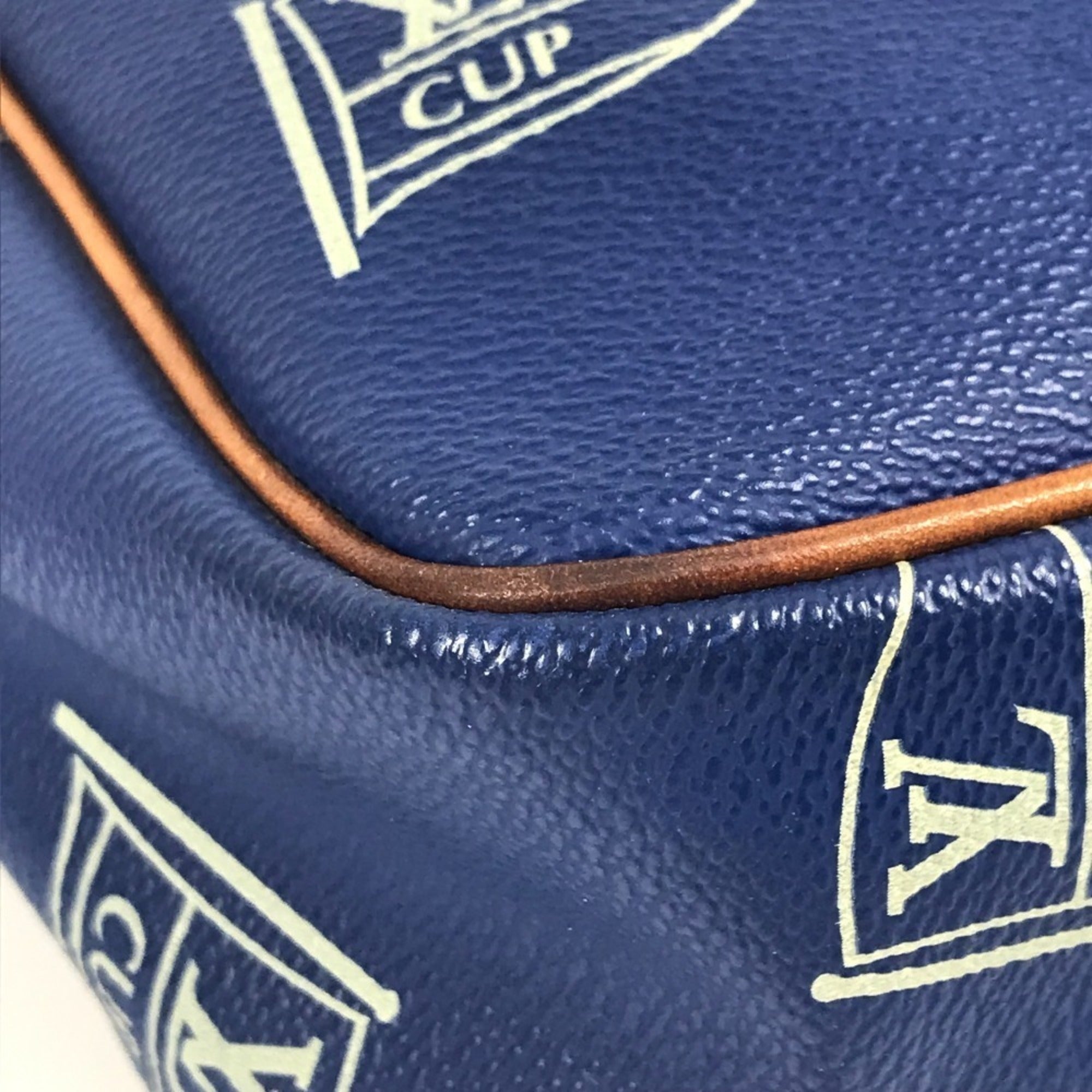 Louis Vuitton Louis Vuitton Cup Blue Leather Pochette Shoulder Bag (Pre-Owned)