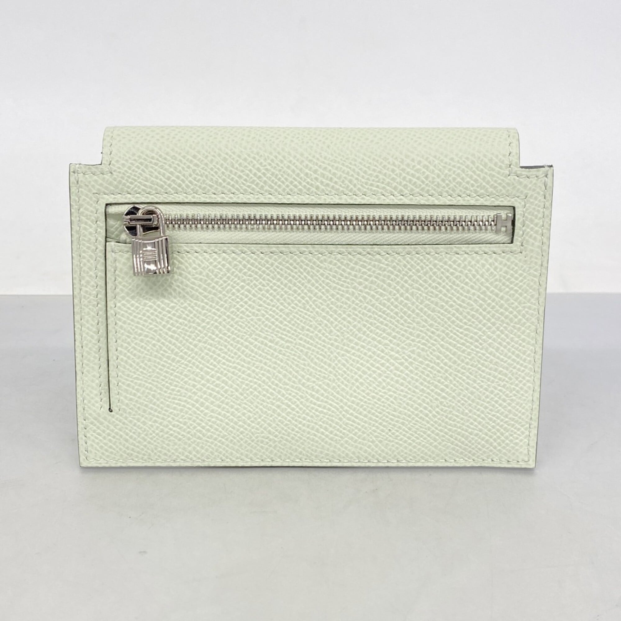 Hermes Green Epsom Leather Coin Purse/Coin Case (Pre-Owned)