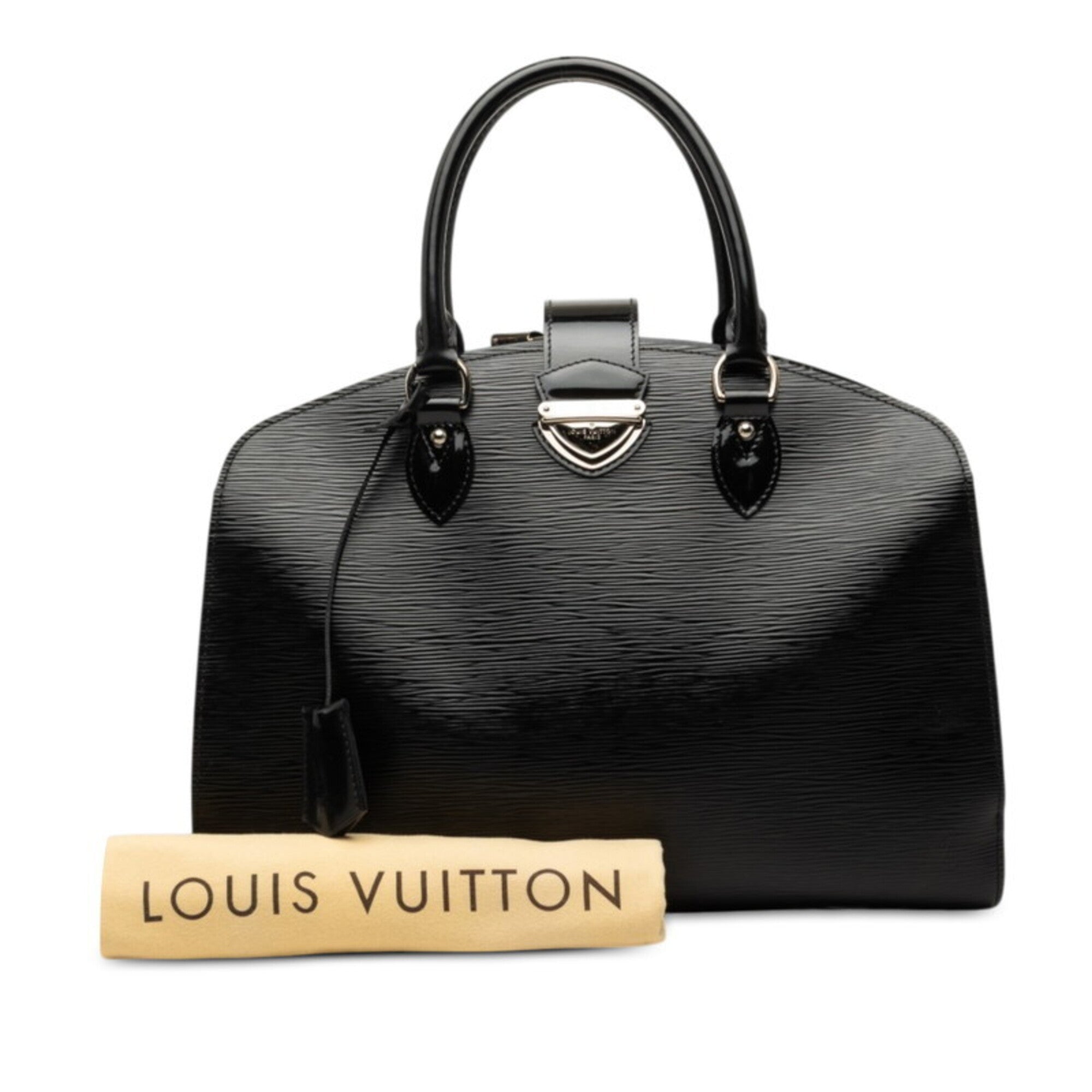 Louis Vuitton Black Noir Leather Handbag (Pre-Owned)
