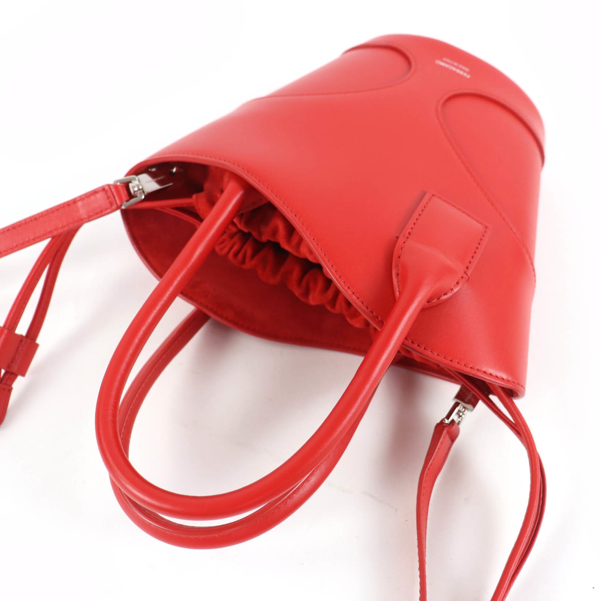Salvatore Ferragamo Red Color Leather Handbag Shoulder Bag (Pre-Owned)