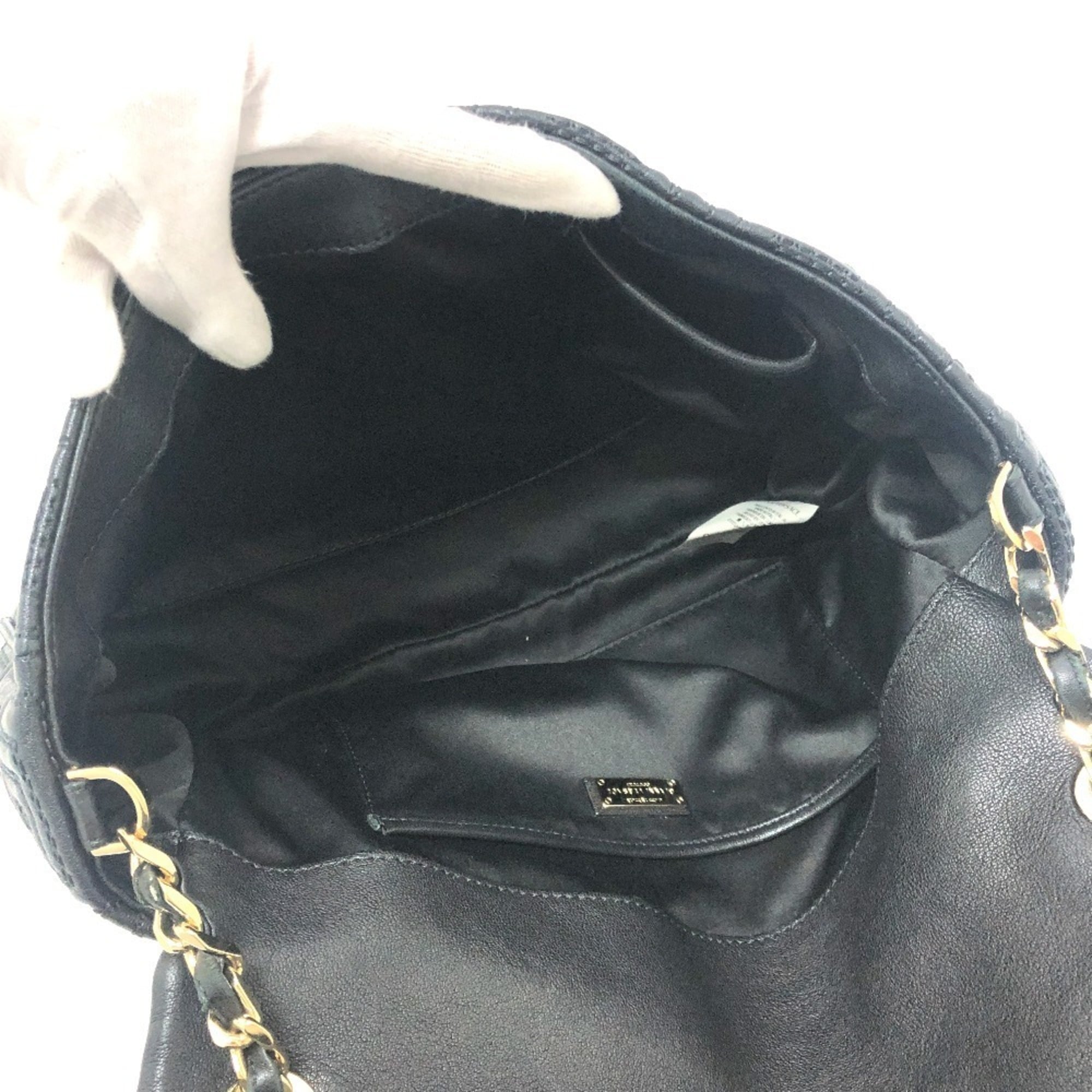 Valentino Black Leather Handbag Shoulder Bag (Pre-Owned)