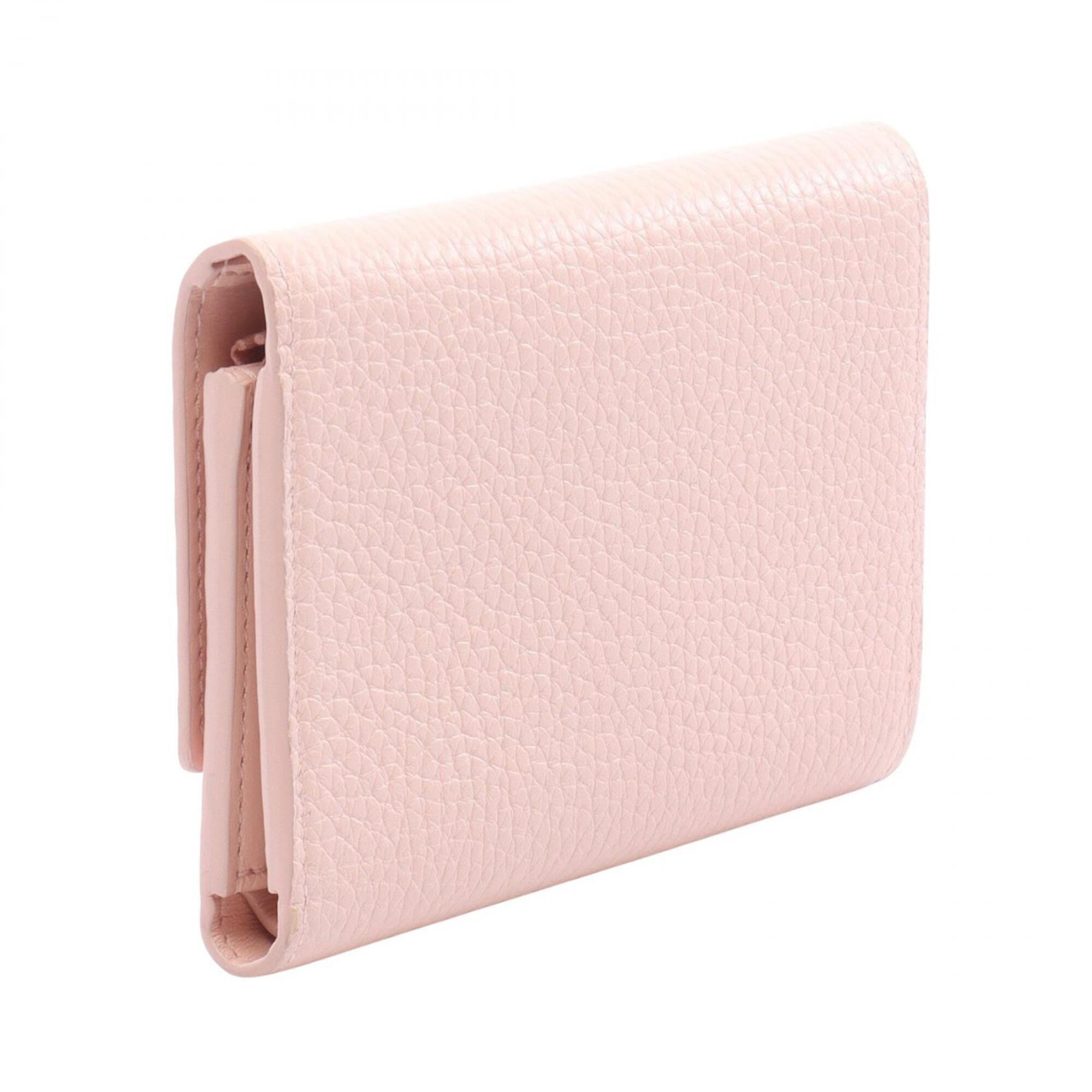 Louis Vuitton Pink Leather Wallet (Tri-Fold) (Pre-Owned)