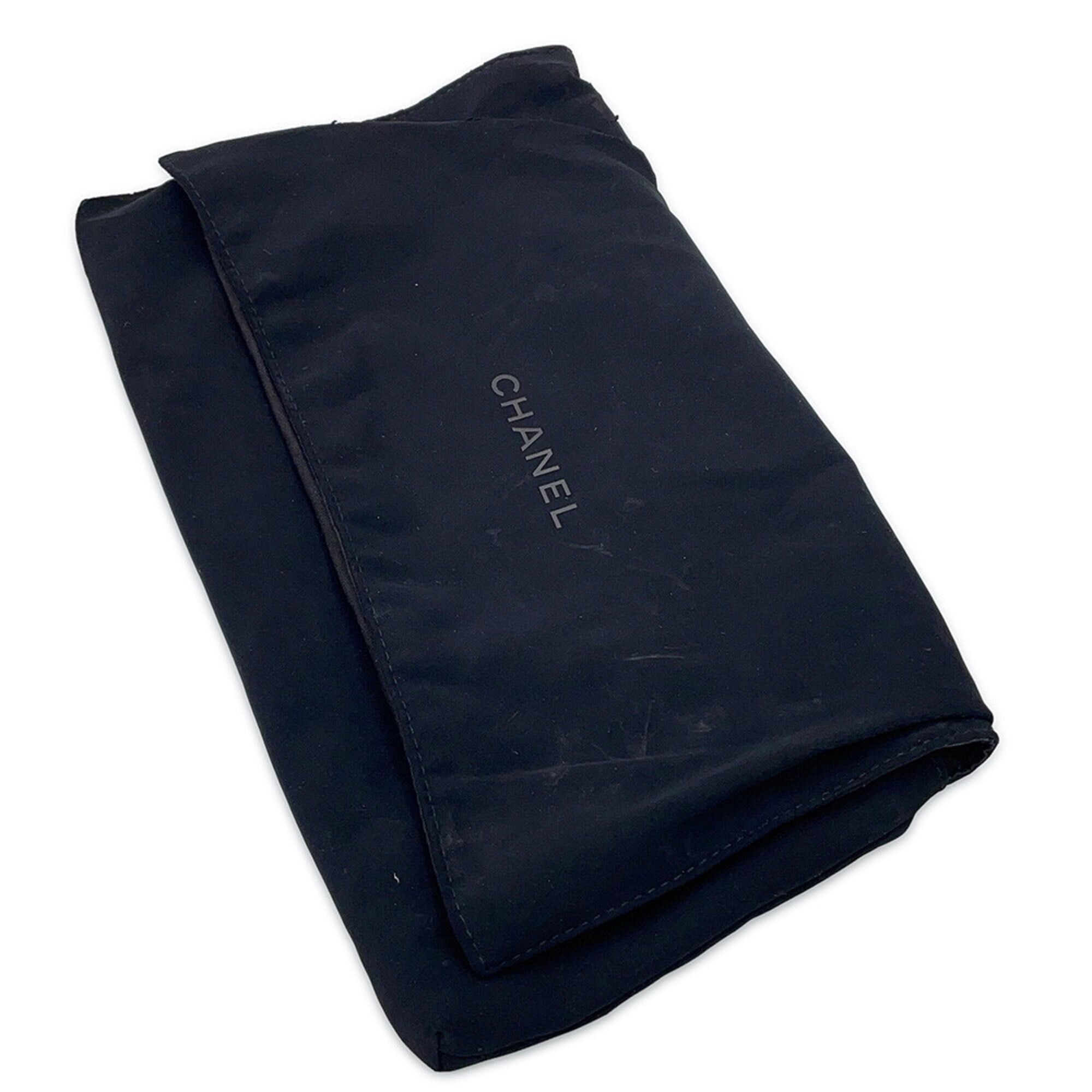 Chanel Black Grained Calfskin Shoulder Bag Vanity Bag (Pre-Owned)